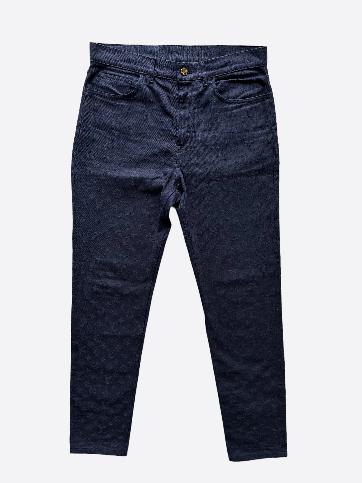 Louis Vuitton Navy Monogram Watercolor Jeans