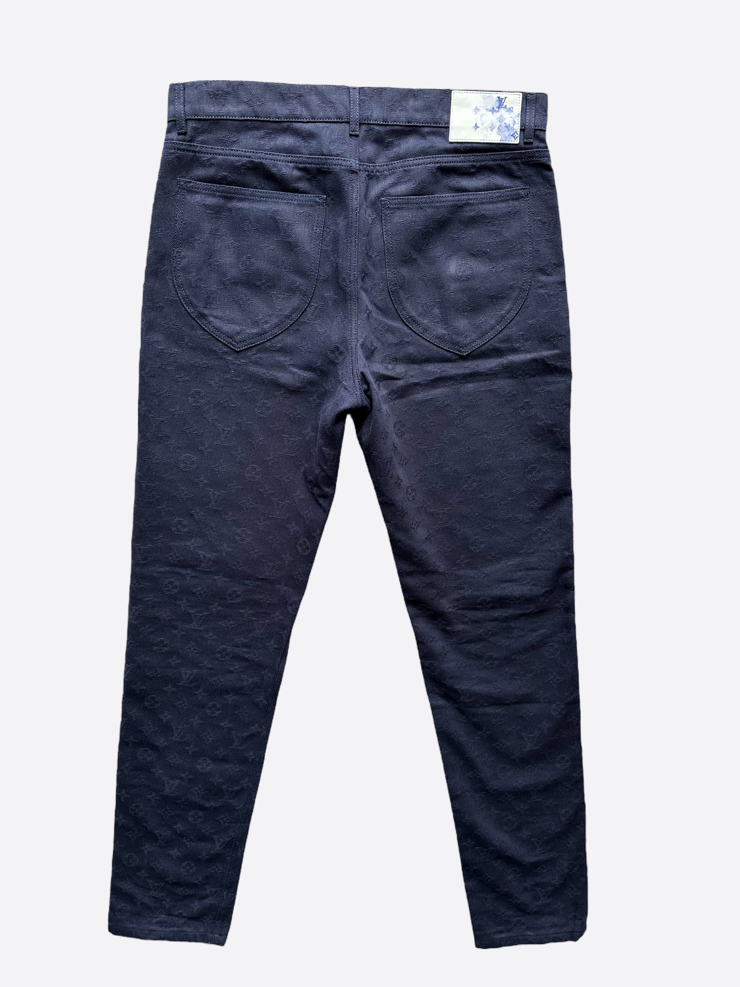 Louis Vuitton Navy Monogram Watercolor Jeans