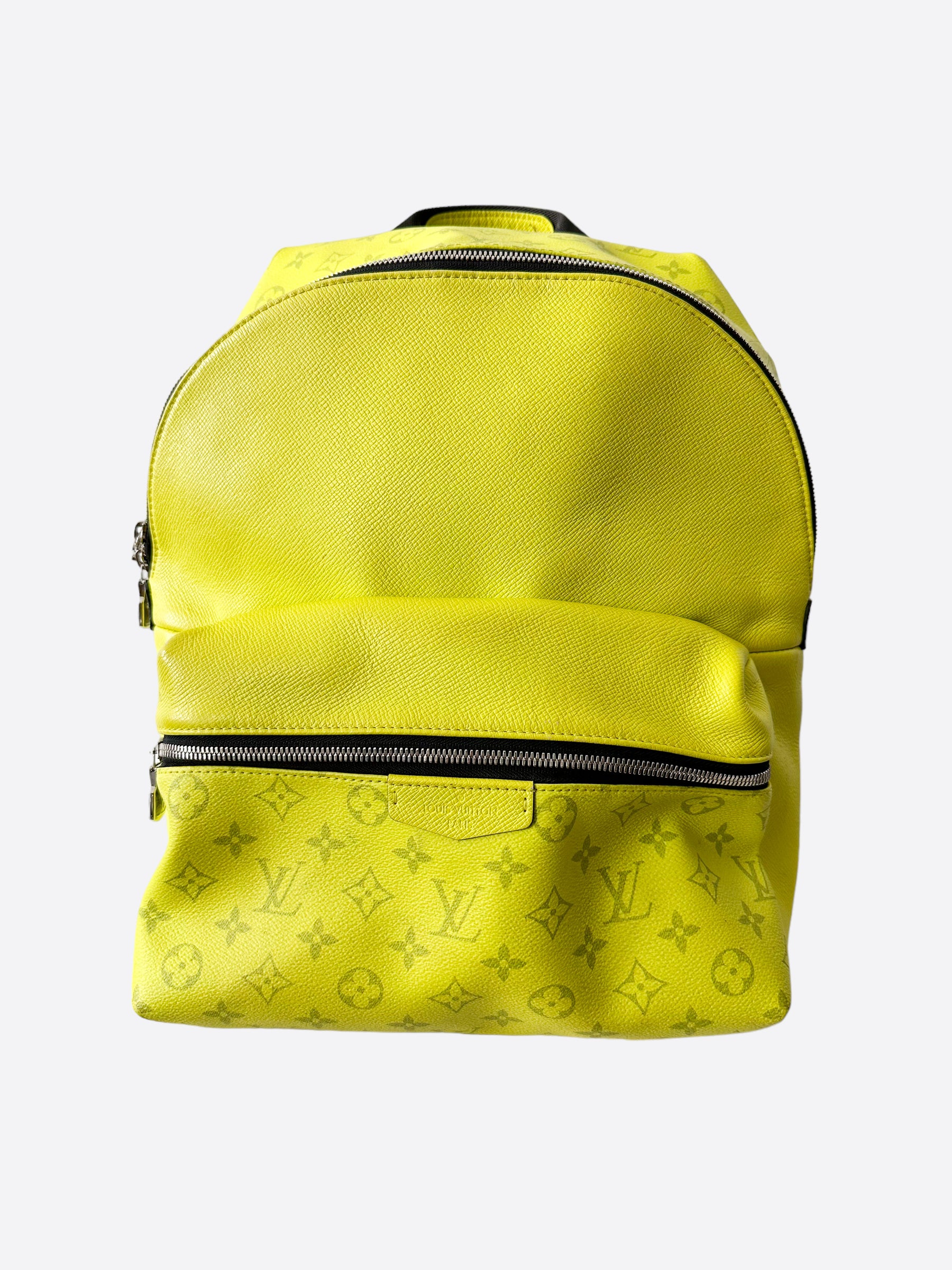 LOUIS VUITTON Taiga Monogram Discovery Backpack PM Yellow 1252885