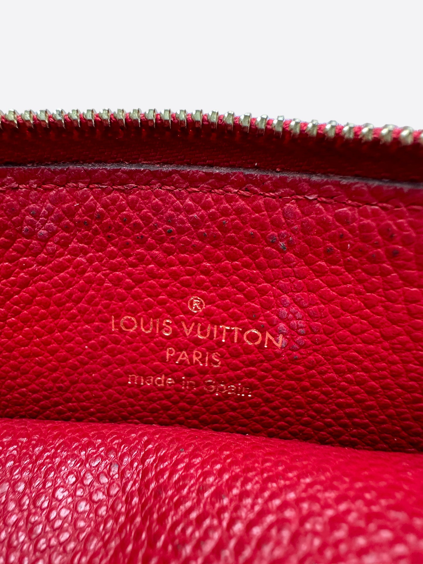 Louis Vuitton Red Monogram Empreinte Coin Pouch
