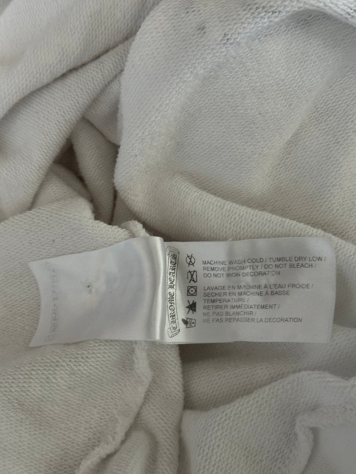 Chrome Hearts White & Black Cross Jacquard Horseshoe Logo Hoodie
