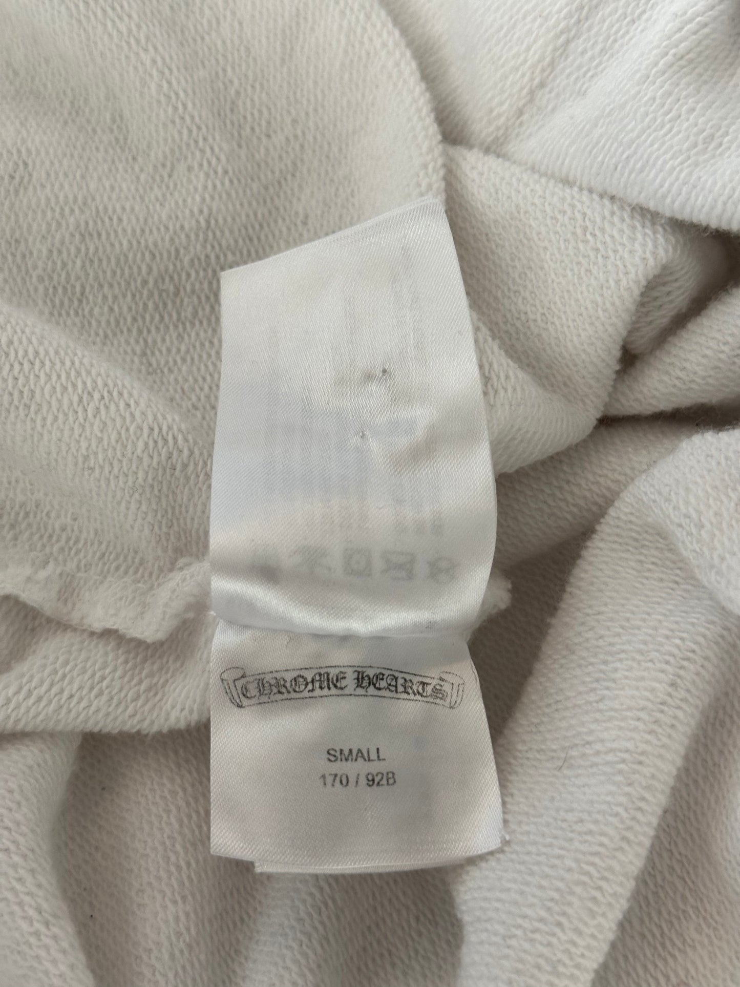 Chrome Hearts White & Black Cross Jacquard Horseshoe Logo Hoodie