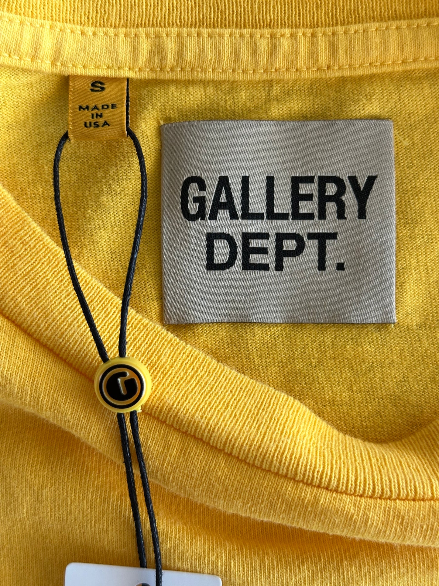 Gallery Dept Yellow & Black Dept Logo Reversible T-Shirt