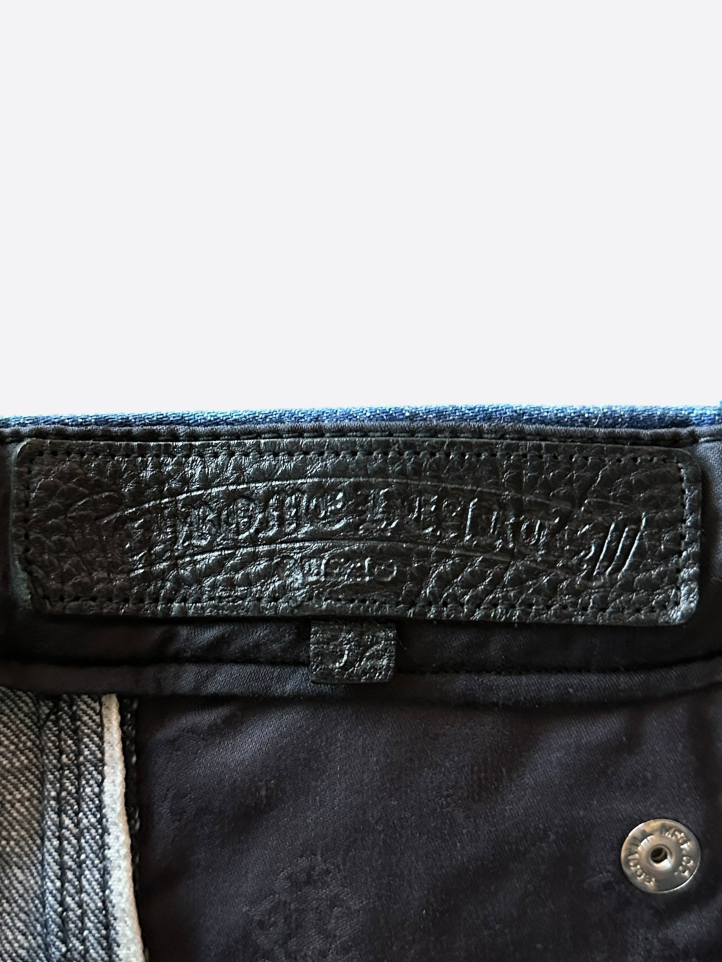 Chrome Hearts Blue & Yellow Cross Patch Carpenter Jeans