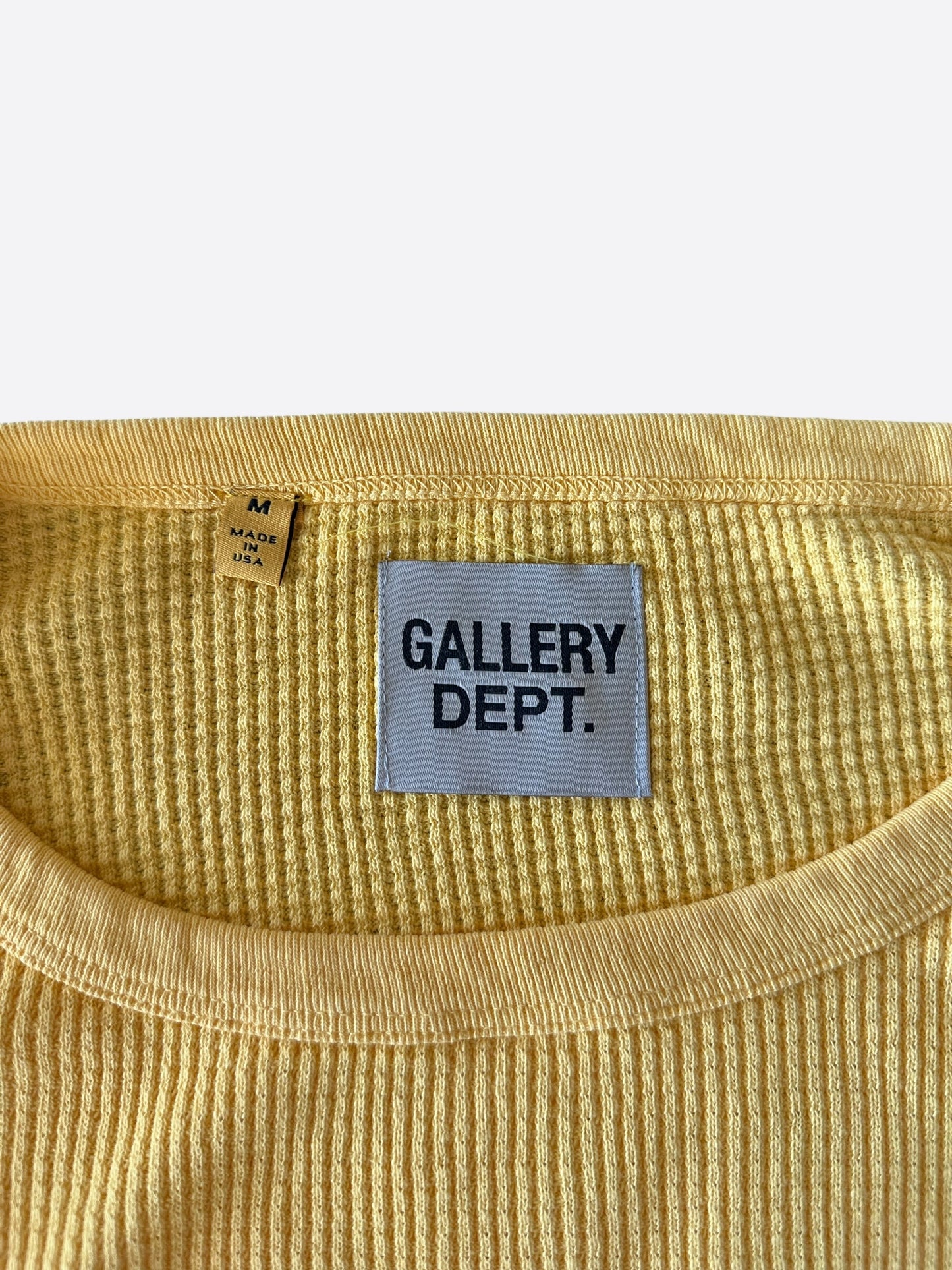 Gallery Dept Yellow & Black Logo Thermal Longsleeve T-Shirt