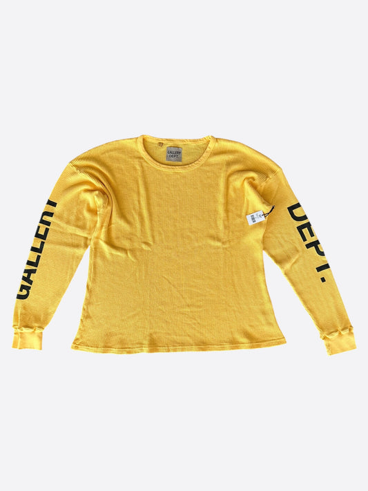 Gallery Dept Yellow & Black Logo Thermal Longsleeve T-Shirt