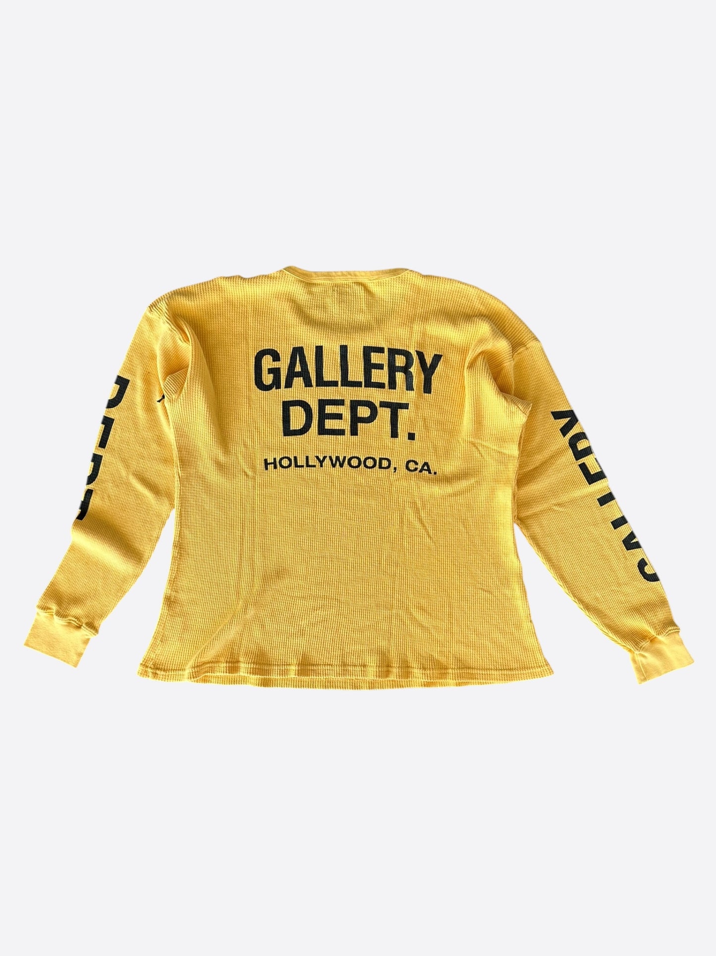 Gallery Dept Yellow & Black Logo Thermal Longsleeve T-Shirt