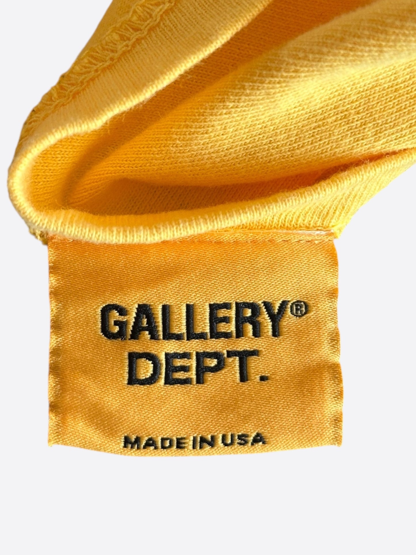 Gallery Dept Yellow & Black Dept Logo Reversible T-Shirt