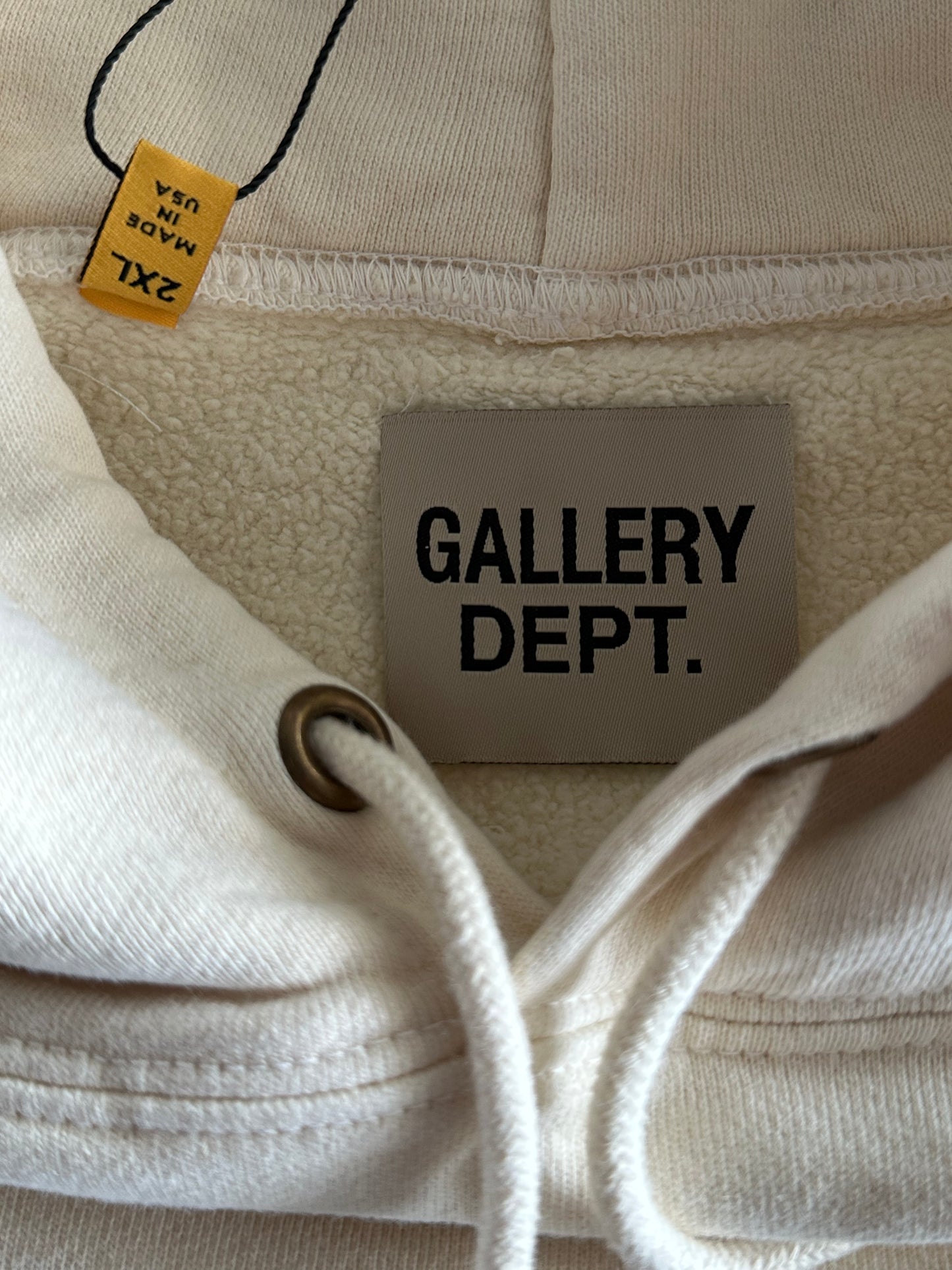 Gallery Dept Tan Upside Down Logo Hoodie