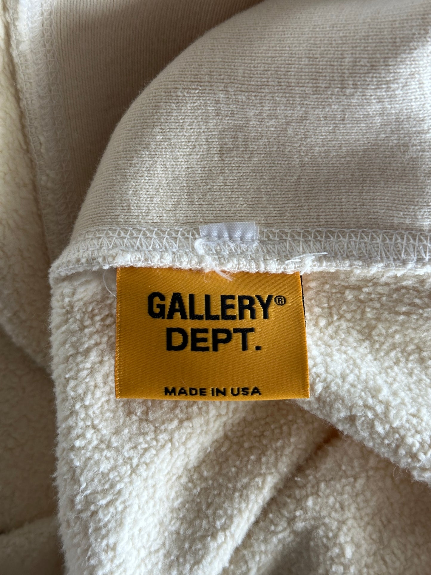 Gallery Dept Tan Upside Down Logo Hoodie
