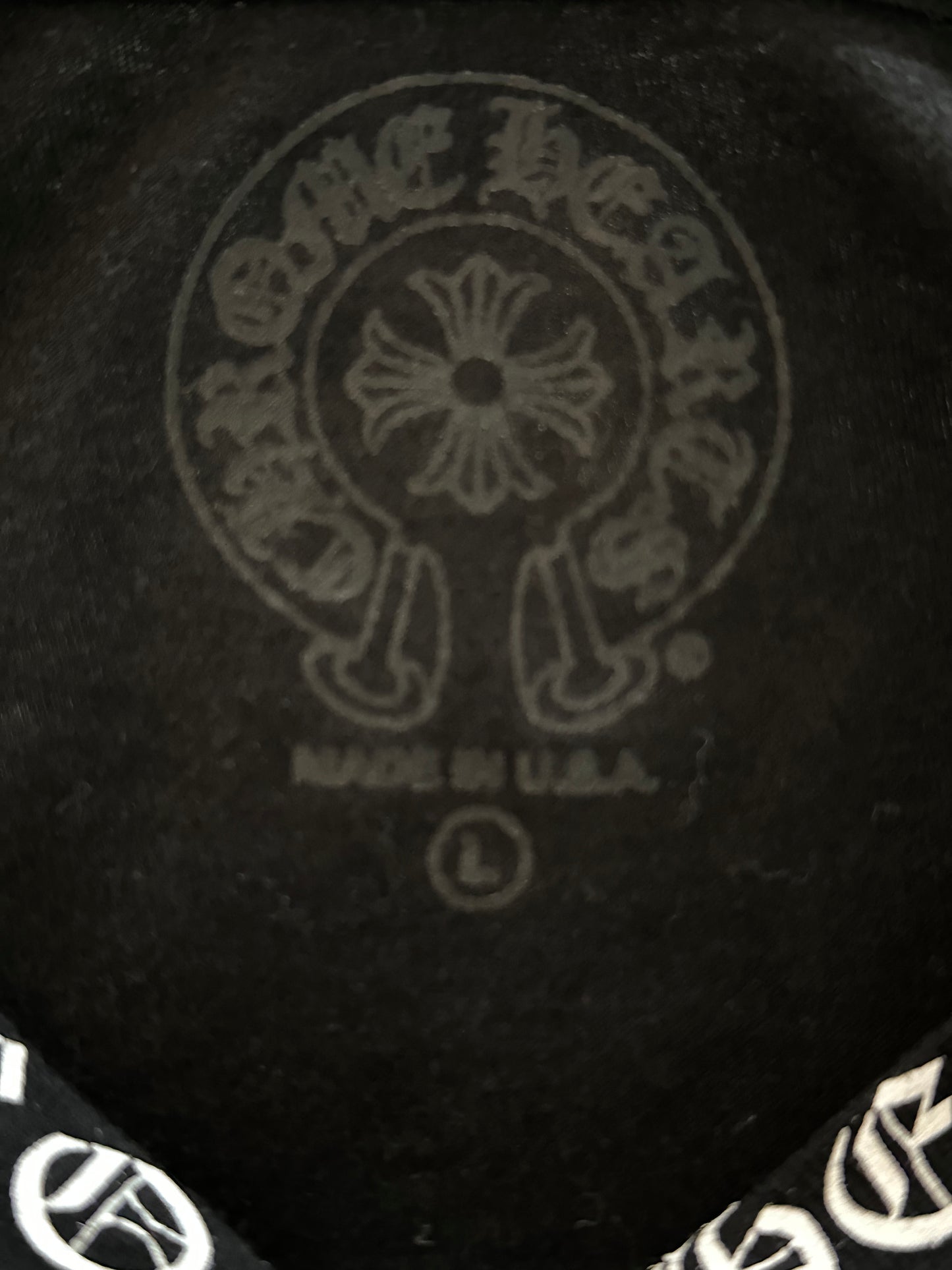 Chrome Hearts Black & White Neck Logo Longsleeve T-Shirt