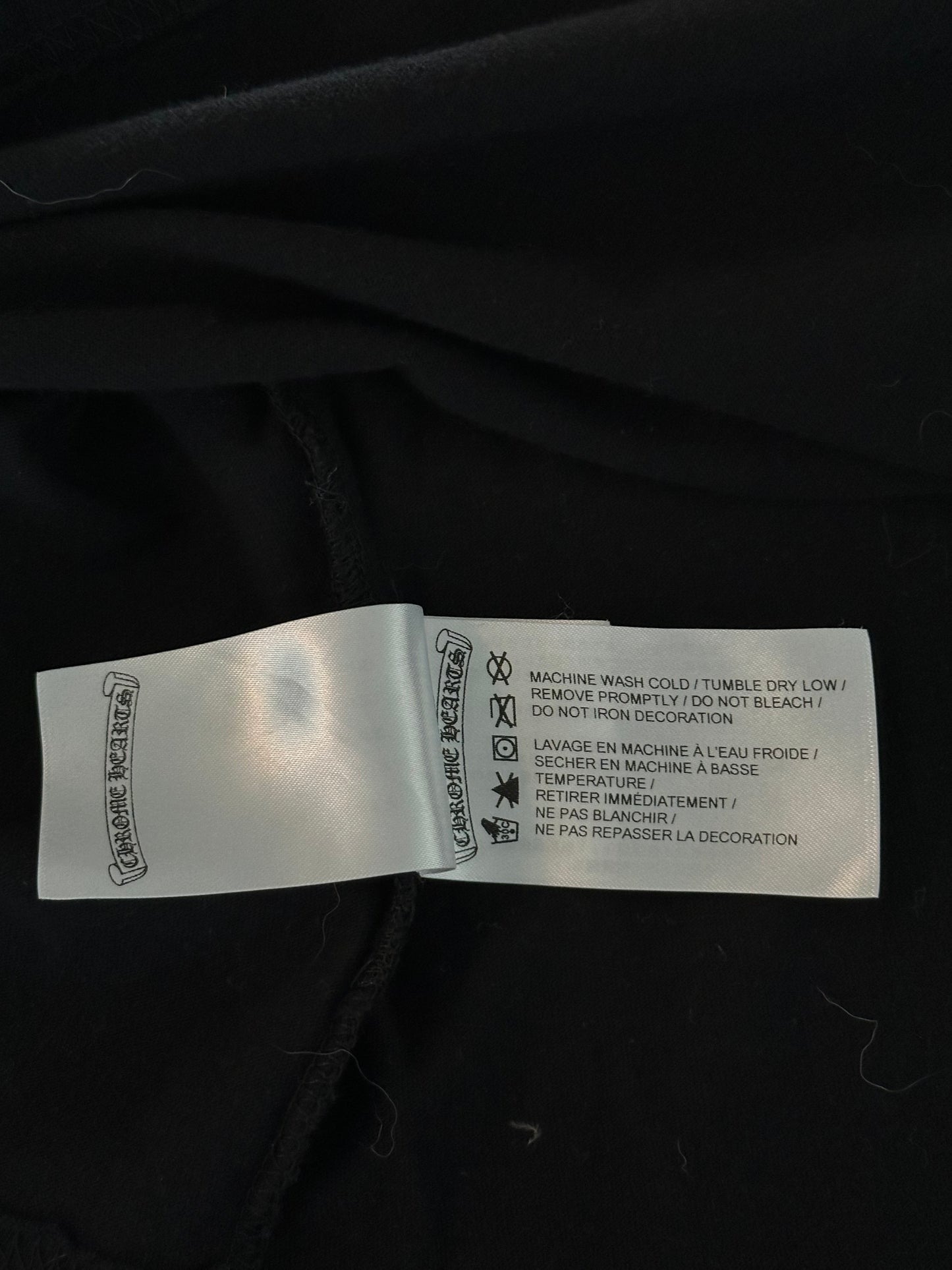 Chrome Hearts Black & White Neck Logo Longsleeve T-Shirt