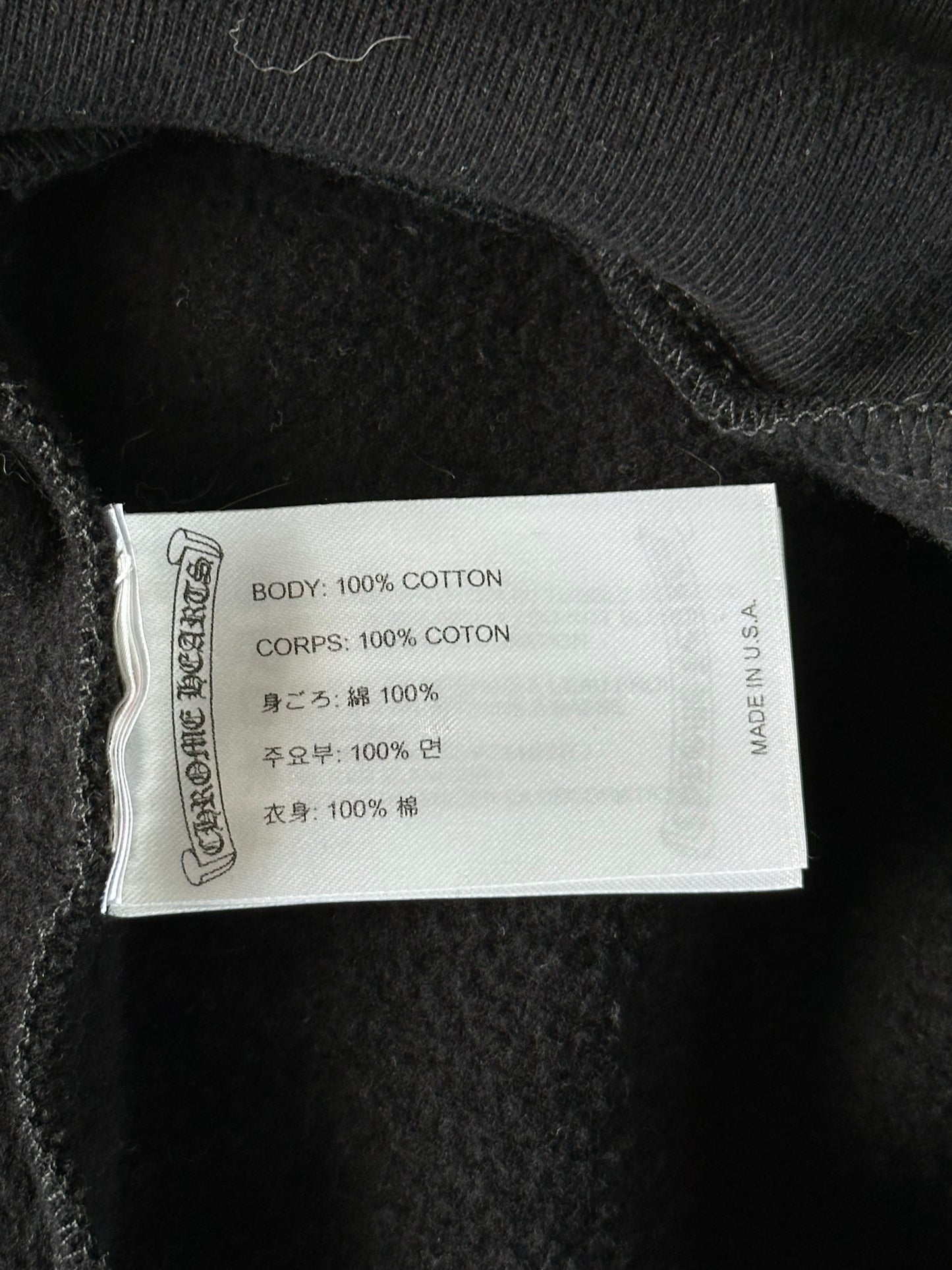 Chrome Hearts Black & White Script Logo Hoodie