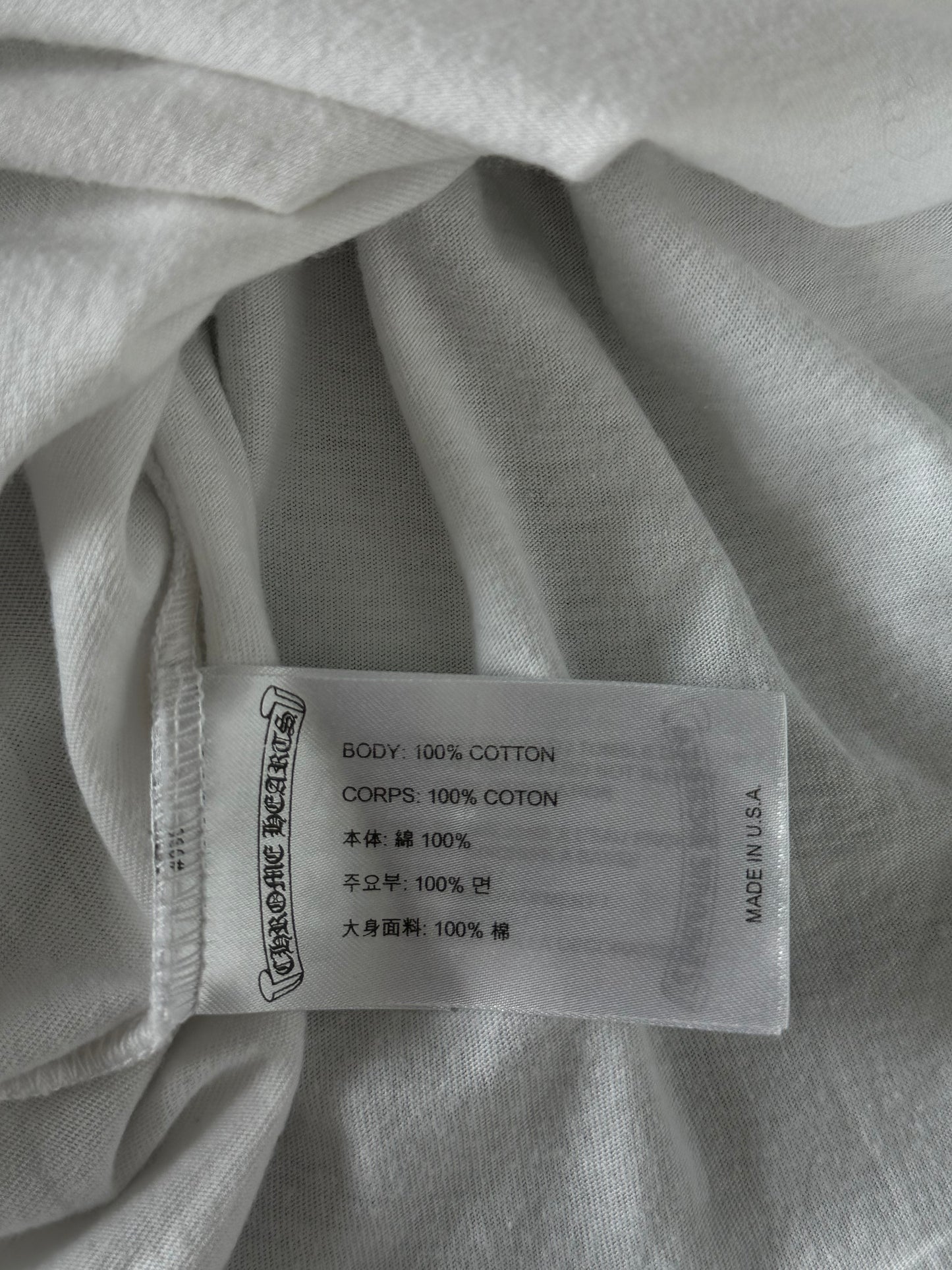 Chrome Hearts White & Black Neck Logo T-Shirt