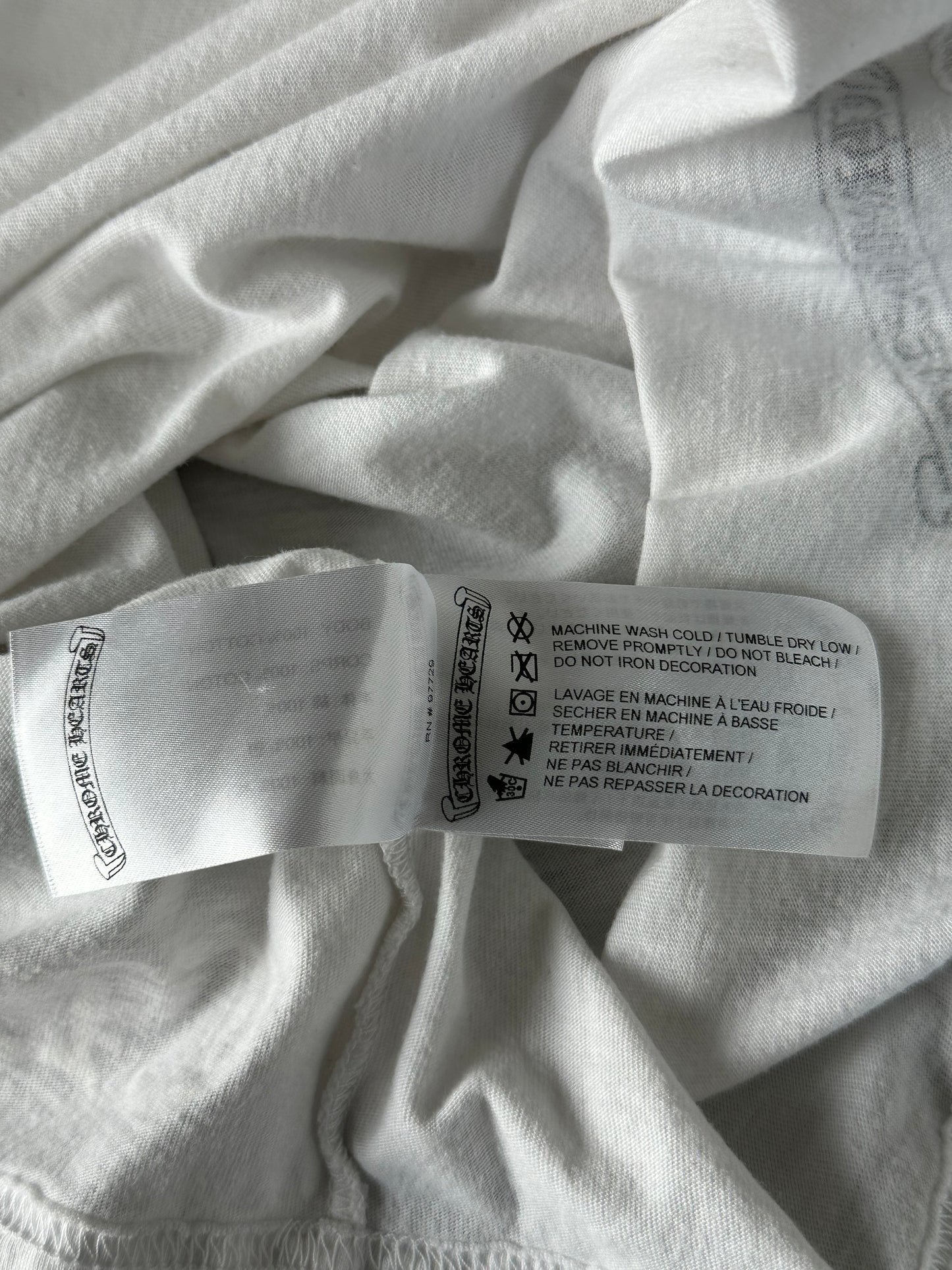 Chrome Hearts White & Black Neck Logo T-Shirt