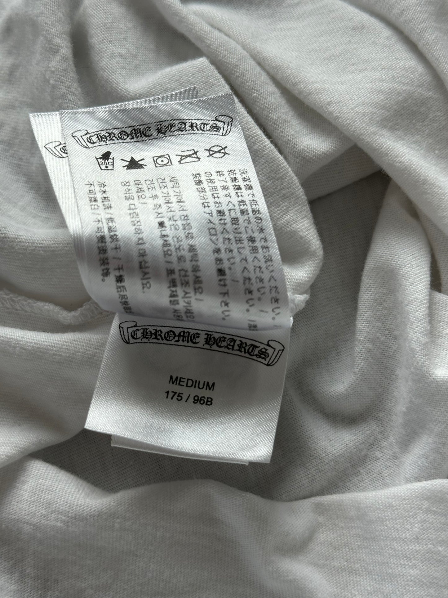 Chrome Hearts White & Black Neck Logo T-Shirt