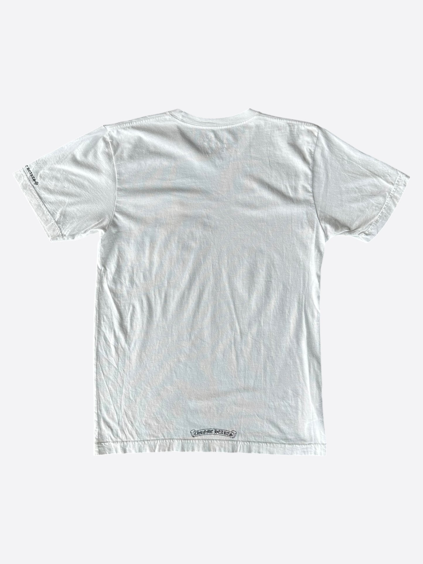 Chrome Hearts White & Black Neck Logo T-Shirt