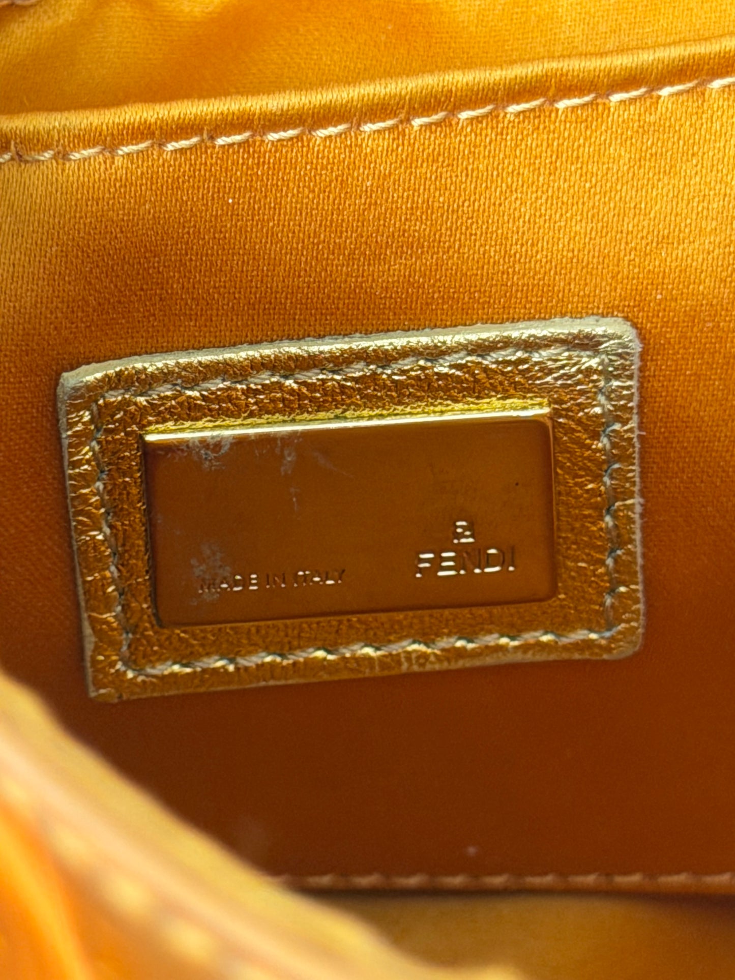Fendi Orange FF Monogram Mamma Baguette Bag