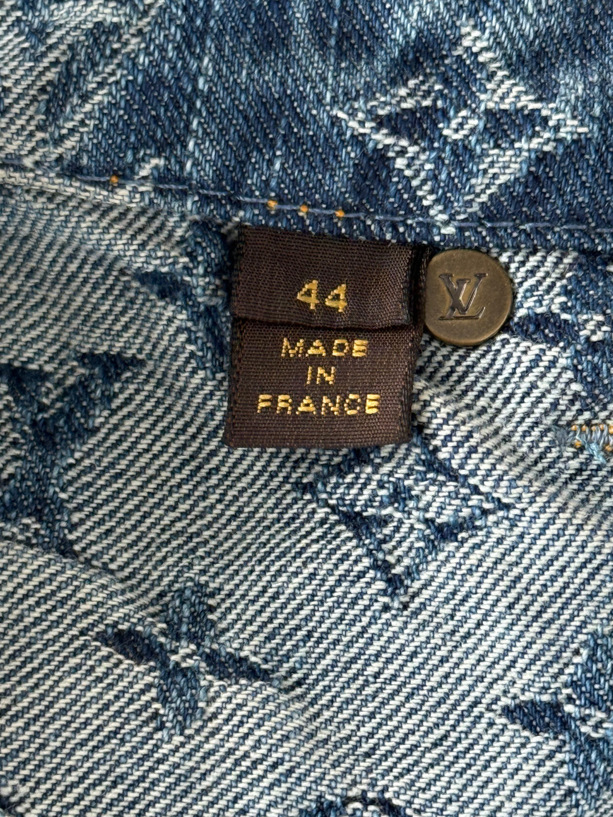 Louis Vuitton Blue & White Monogram Women's Jeans
