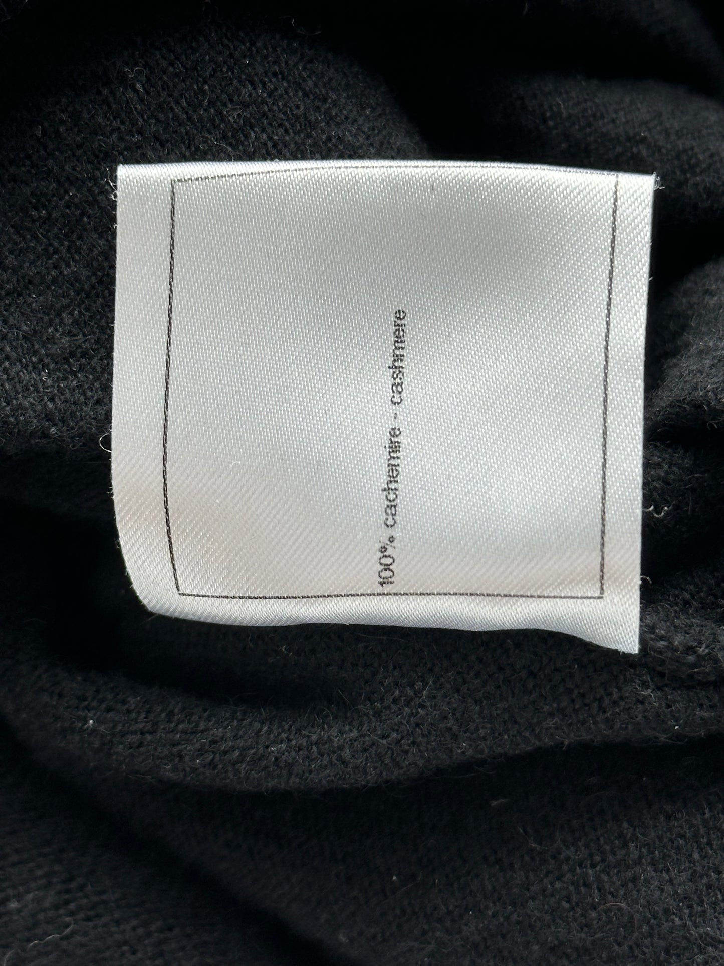 Chanel Black Tuffetage Logo Women's Cashmere Zip Up Hoodie