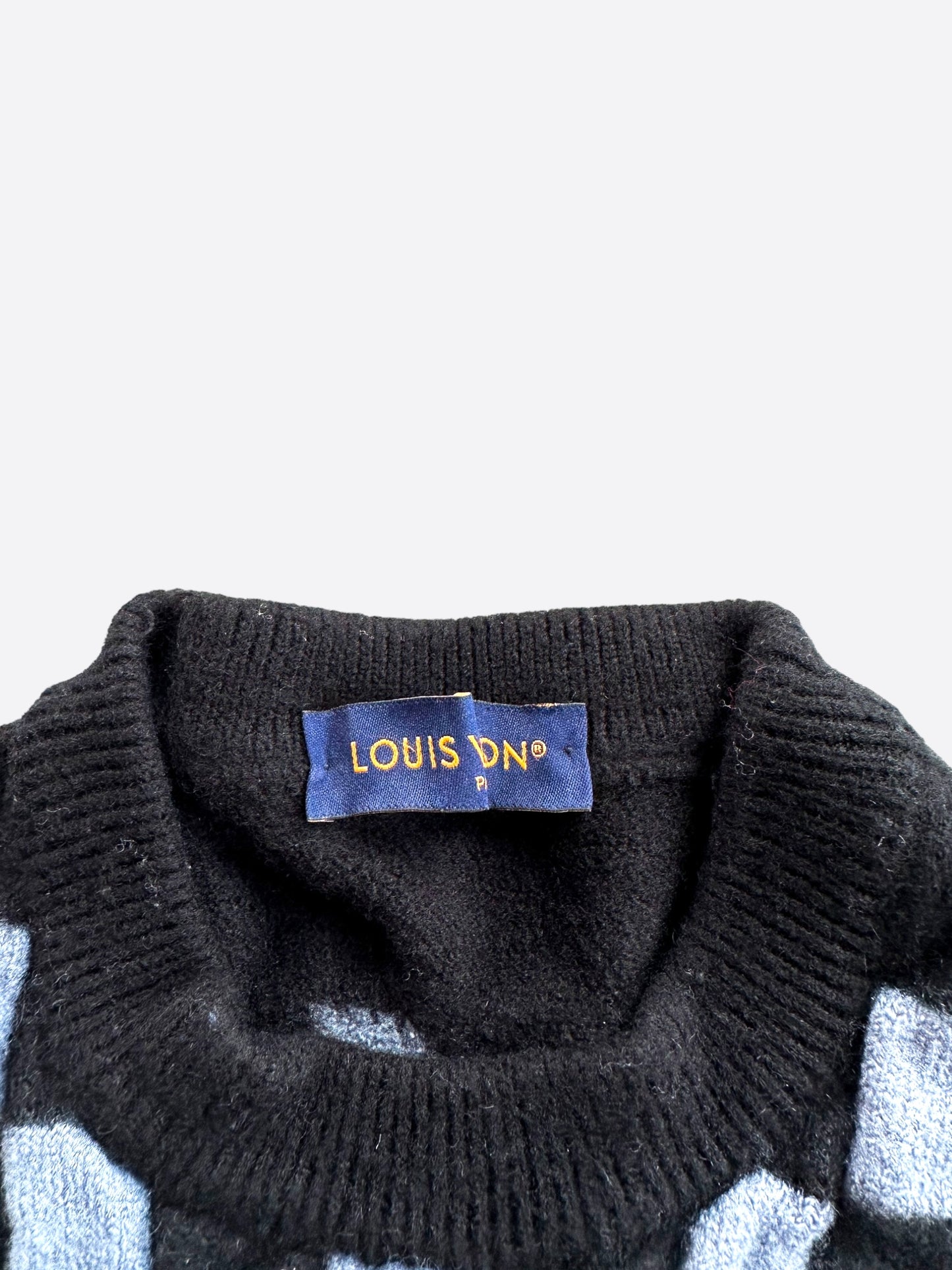 Louis Vuitton Black Pixel Logo Knit Sweater