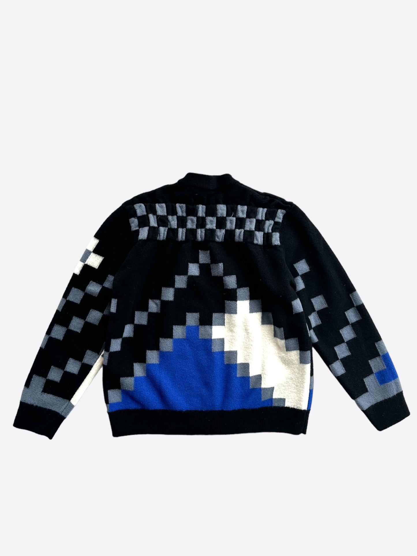 Louis Vuitton Black Pixel Logo Knit Sweater