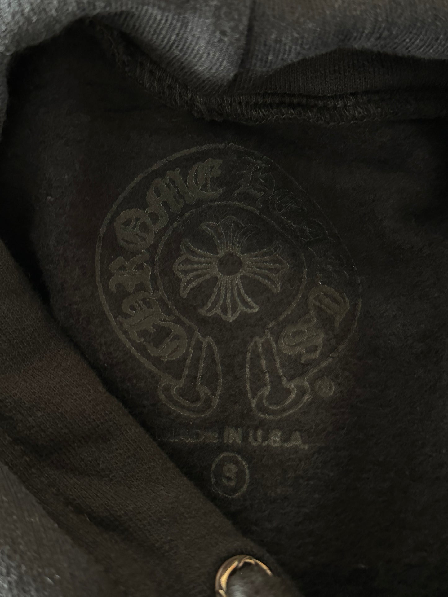 Chrome Hearts Black & Silver Script Logo Hoodie