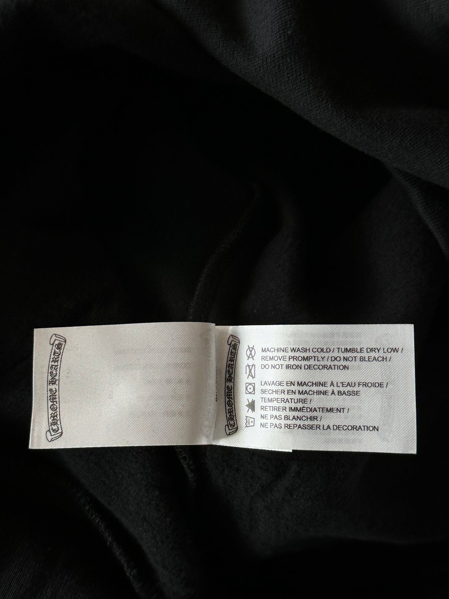 Chrome Hearts Black & Silver Script Logo Hoodie