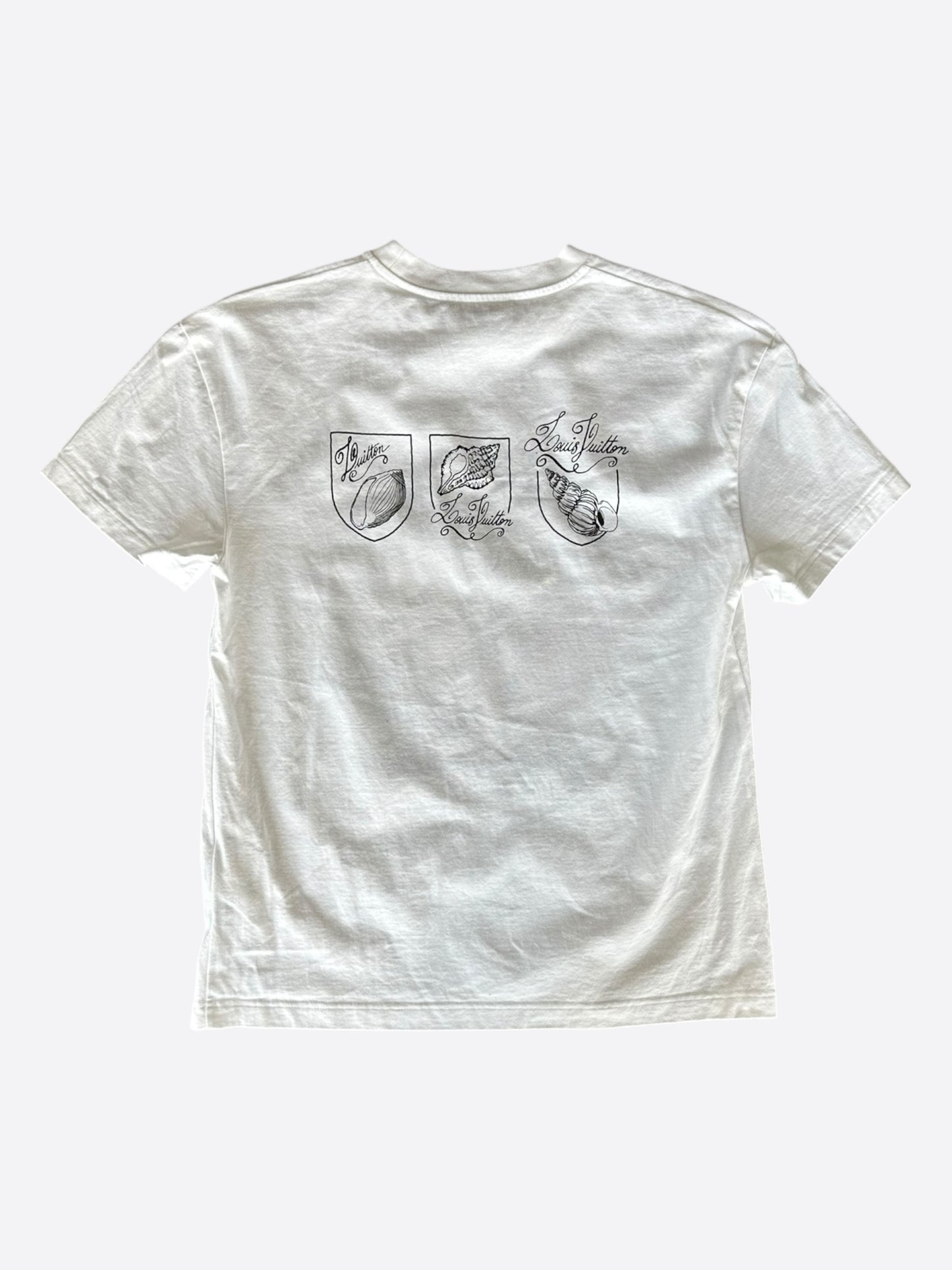 Louis Vuitton White & Multicolor Seashells T-Shirt