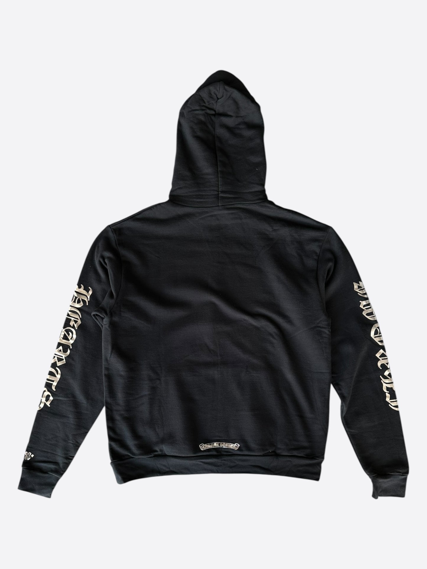 Chrome Hearts Black & Silver Script Logo Hoodie
