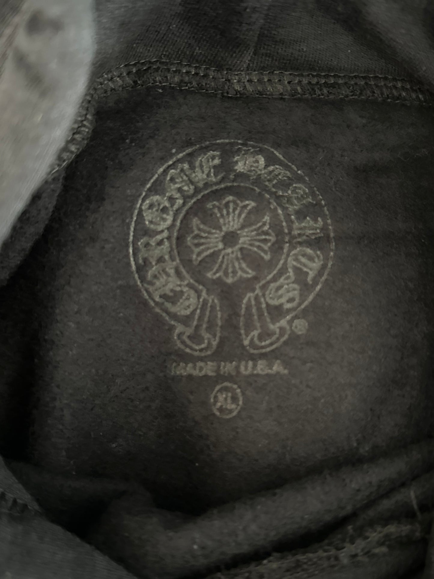 Chrome Hearts Black & Silver Script Logo Hoodie