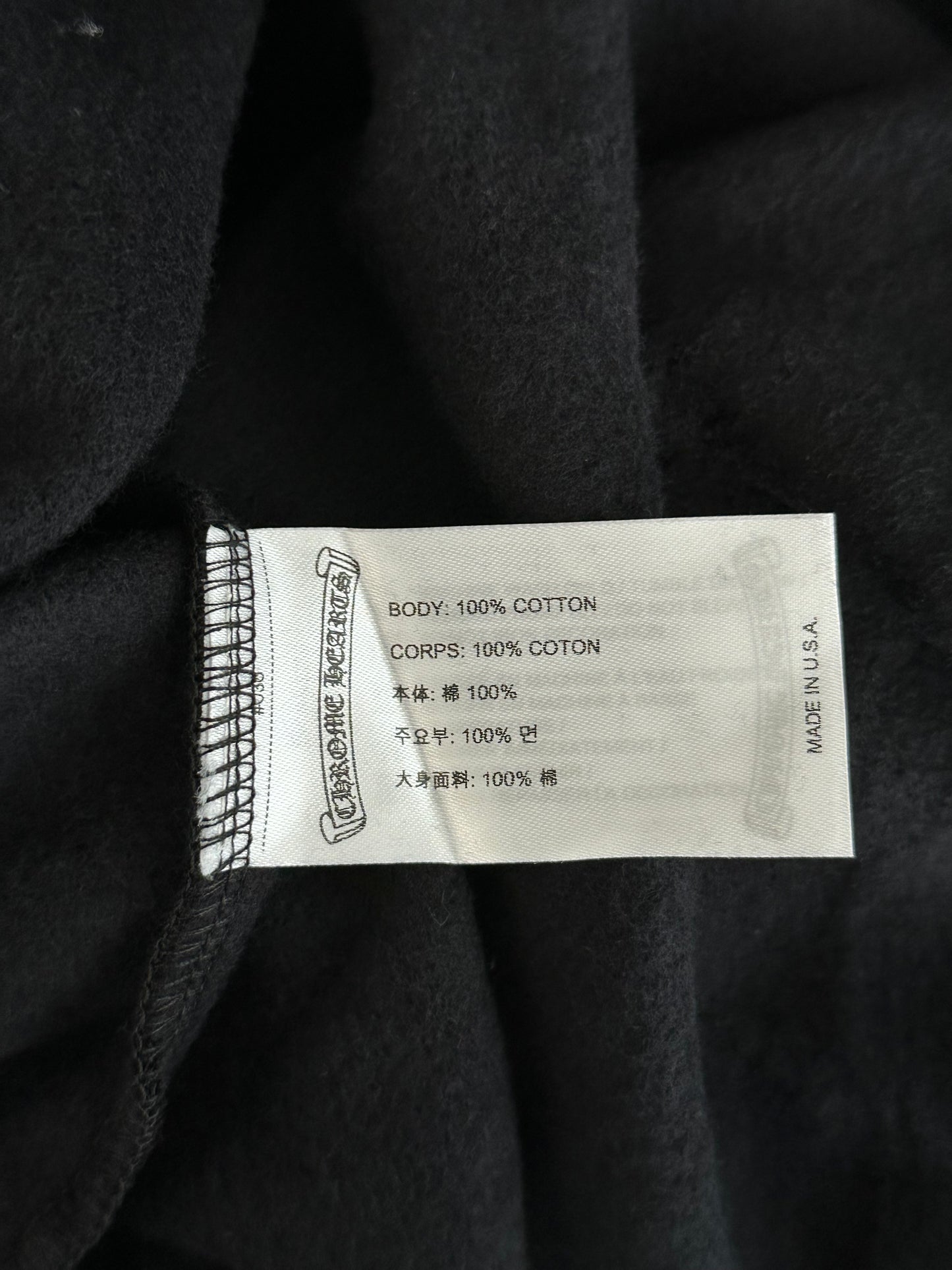 Chrome Hearts Black & Silver Script Logo Hoodie