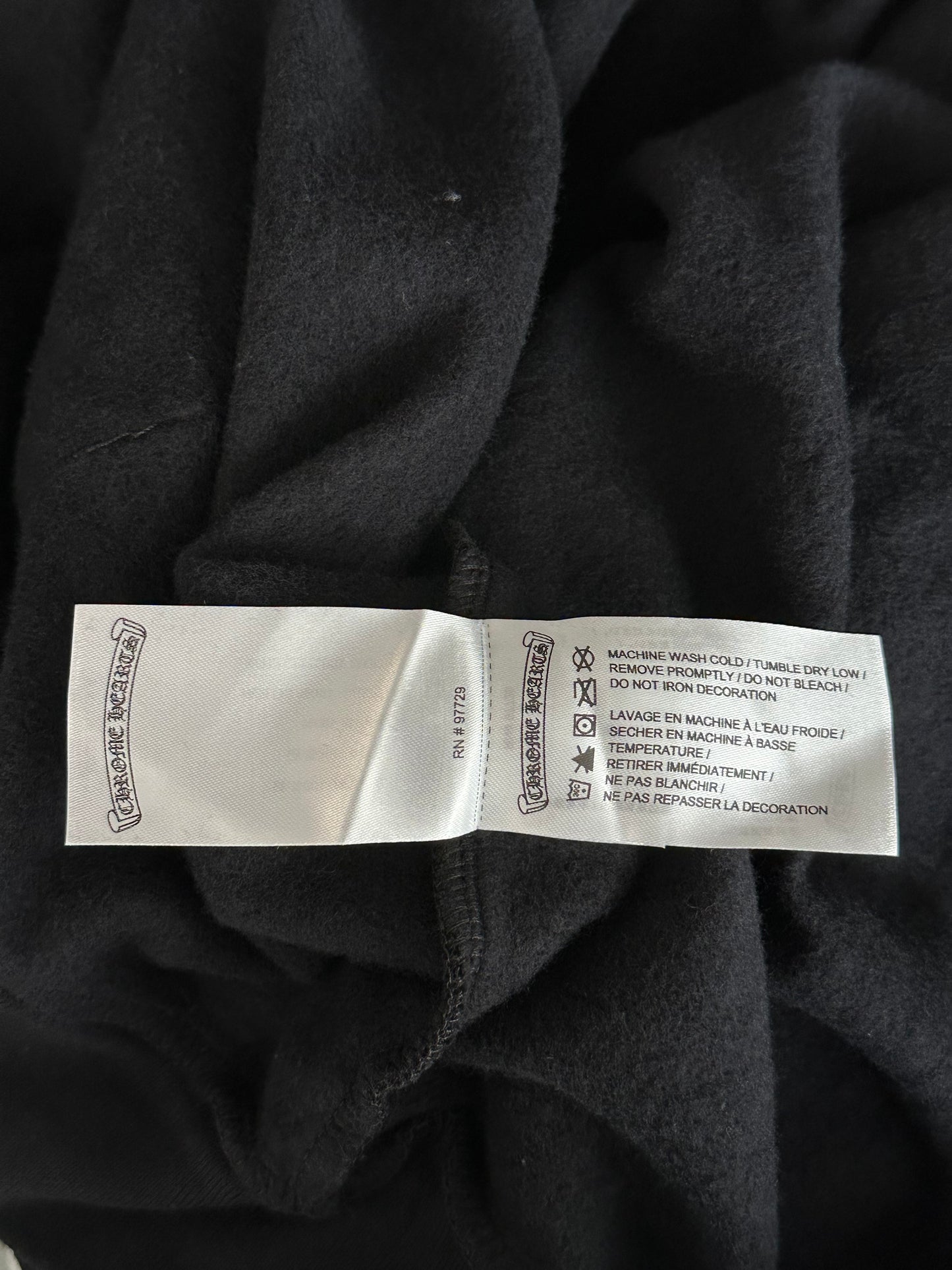 Chrome Hearts Black & Silver Script Logo Hoodie