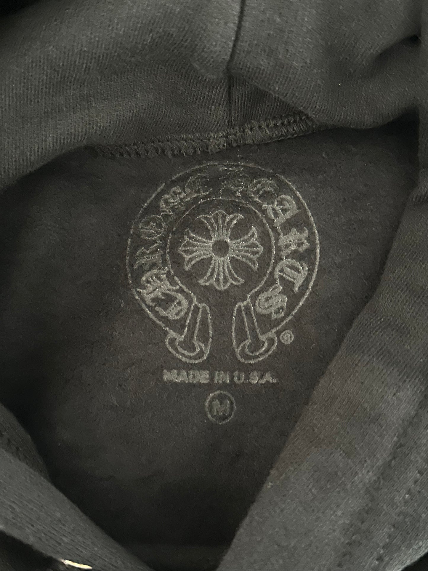 Chrome Hearts Black & Silver Script Logo Hoodie