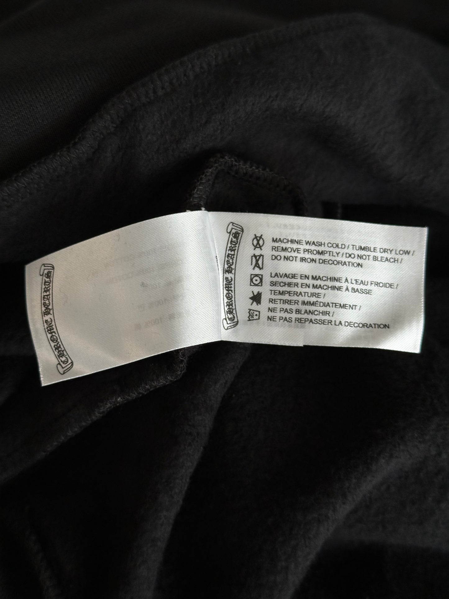 Chrome Hearts Black & Silver Script Logo Hoodie