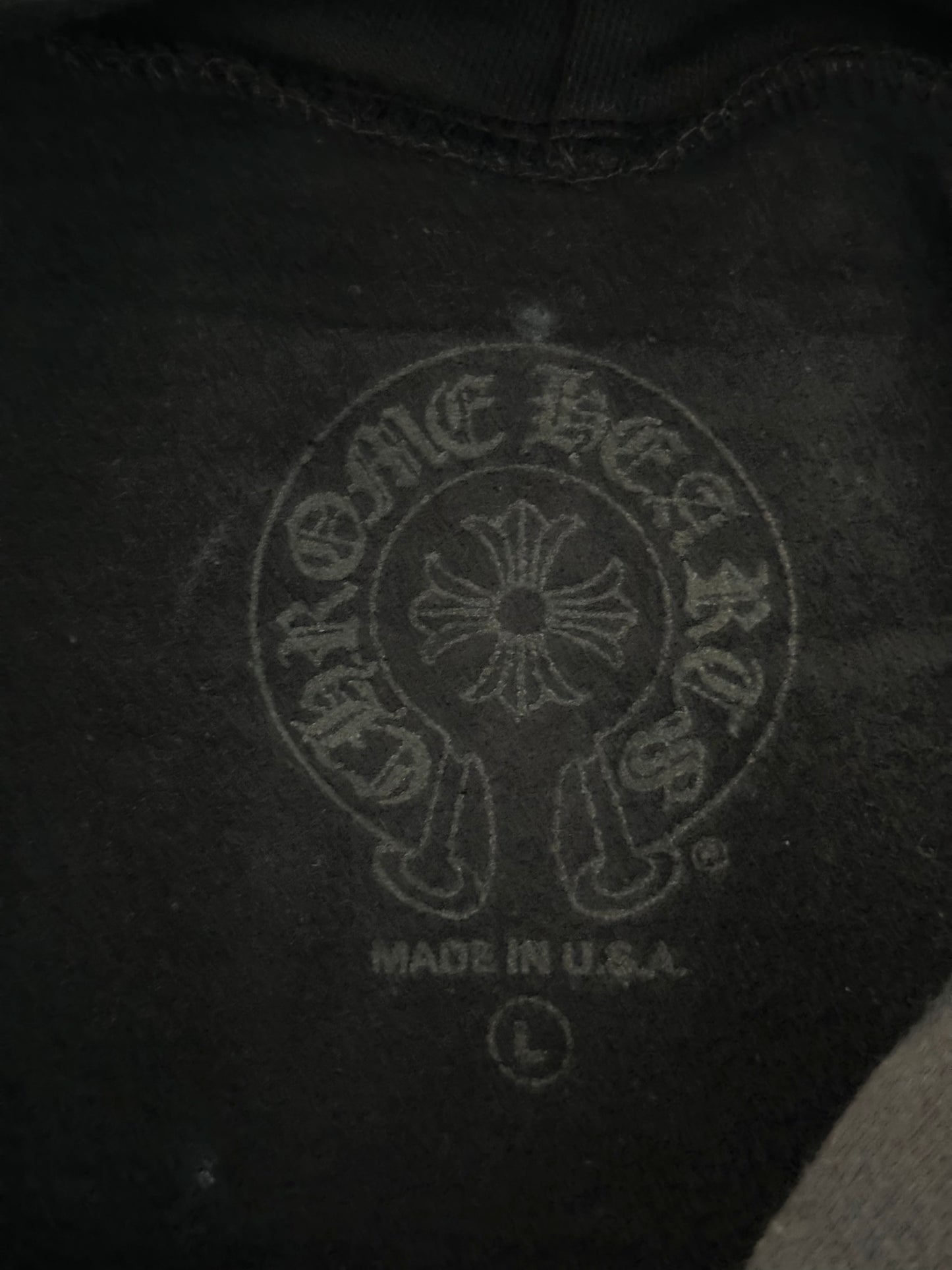 Chrome Hearts Black & Silver Script Logo Hoodie