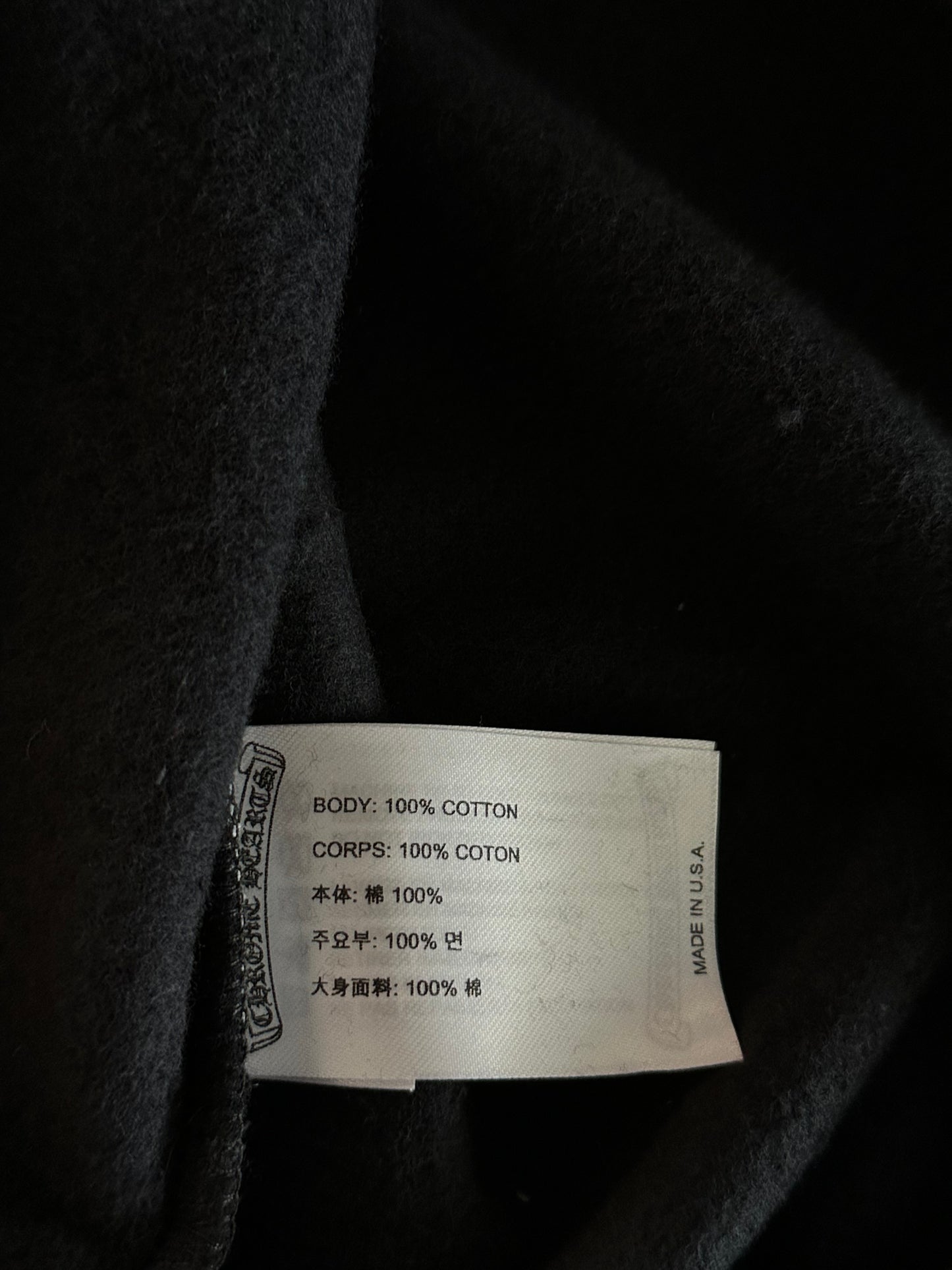 Chrome Hearts Black & Silver Script Logo Hoodie
