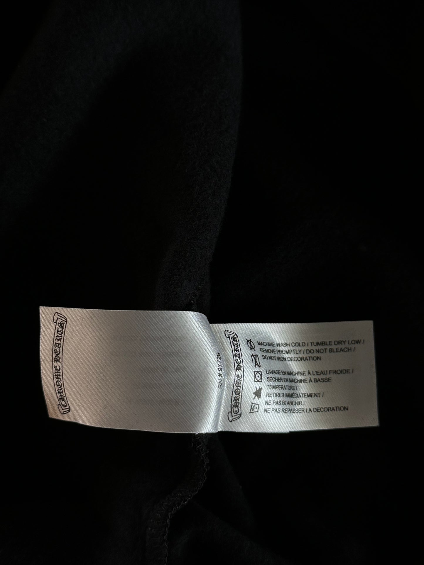 Chrome Hearts Black & Silver Script Logo Hoodie