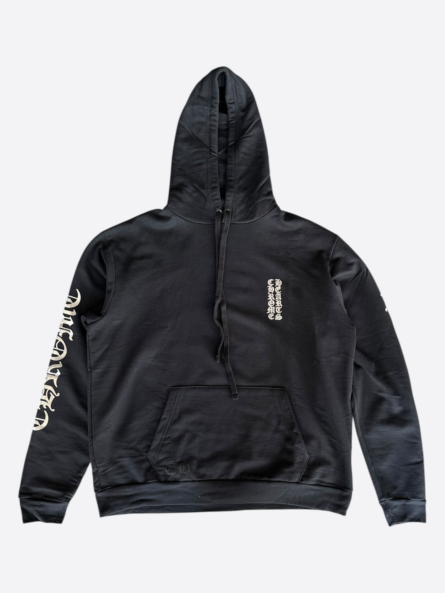 Chrome Hearts Black & Silver Script Logo Hoodie