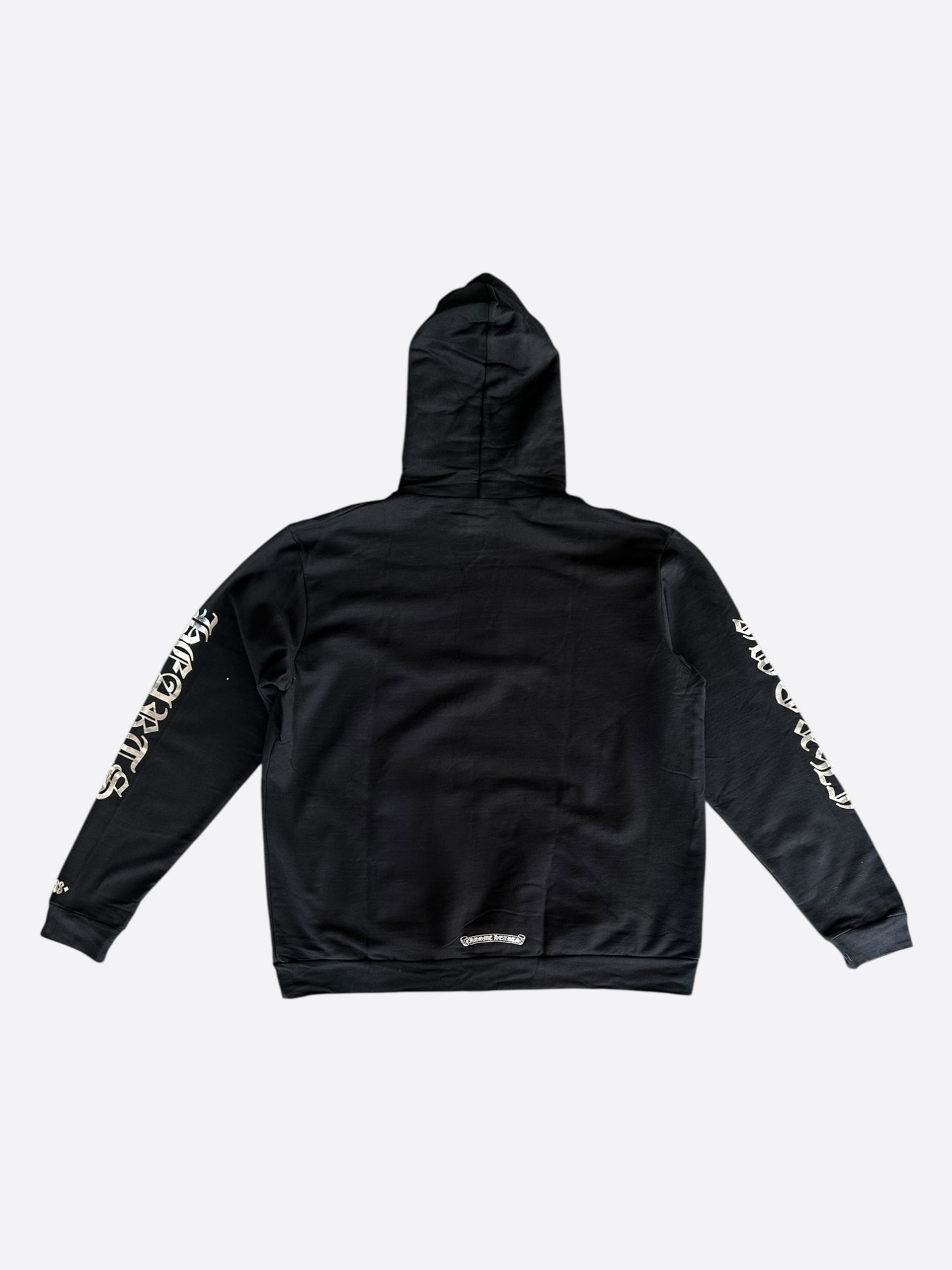 Chrome Hearts Black & Silver Script Logo Hoodie