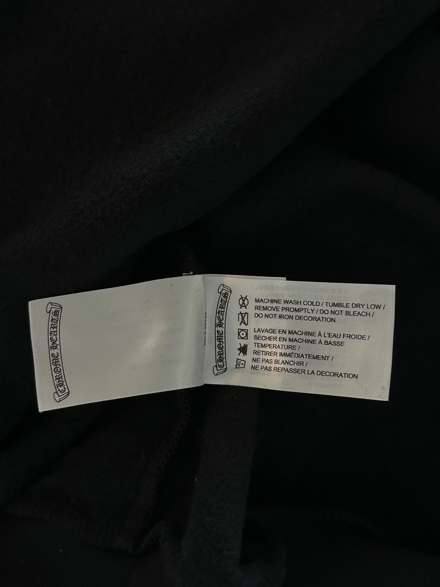 Chrome Hearts Black & Silver Script Logo Hoodie