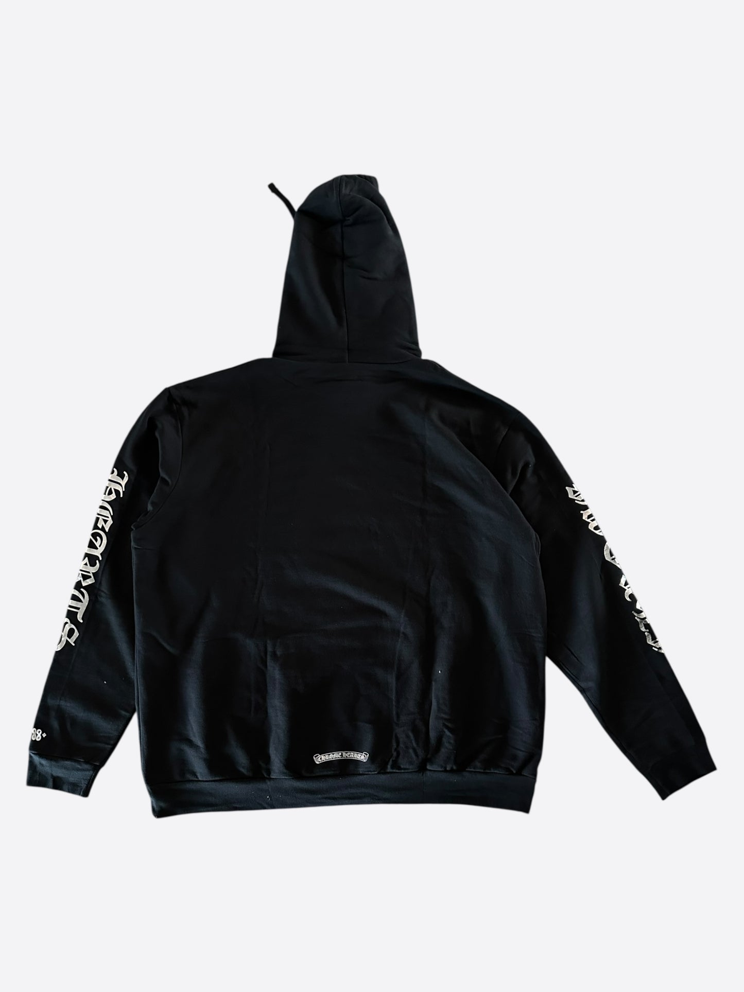 Chrome Hearts Black & Silver Script Logo Hoodie
