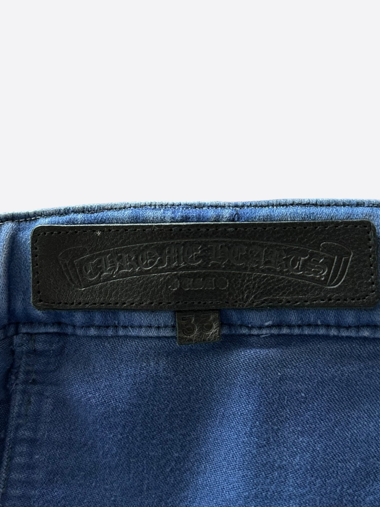 Chrome Hearts Blue Cross Patch Vintage French Work Pants