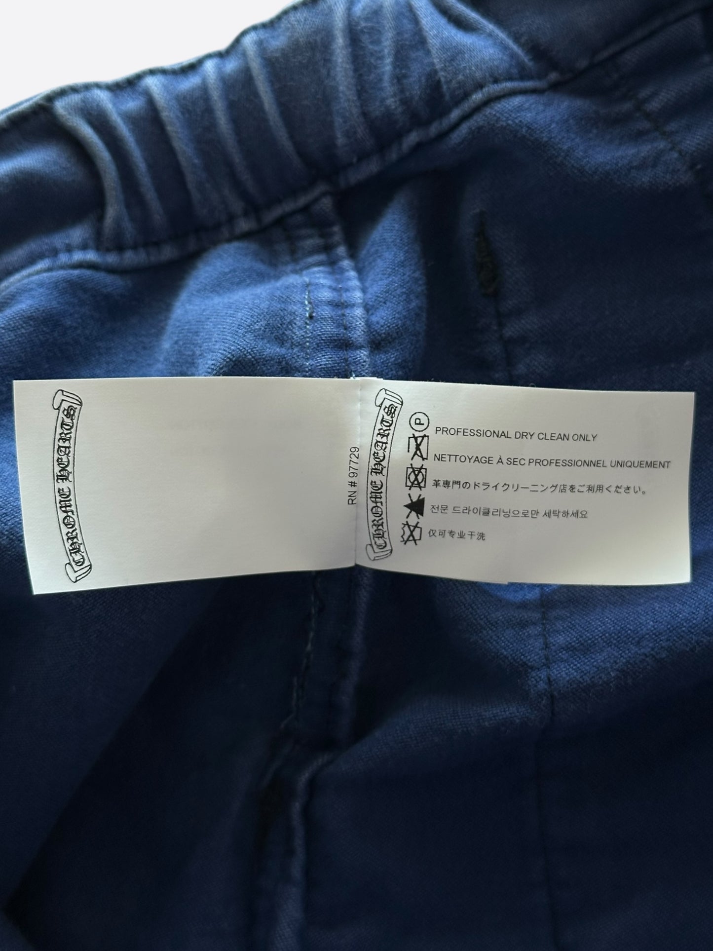 Chrome Hearts Blue Cross Patch Vintage French Work Pants