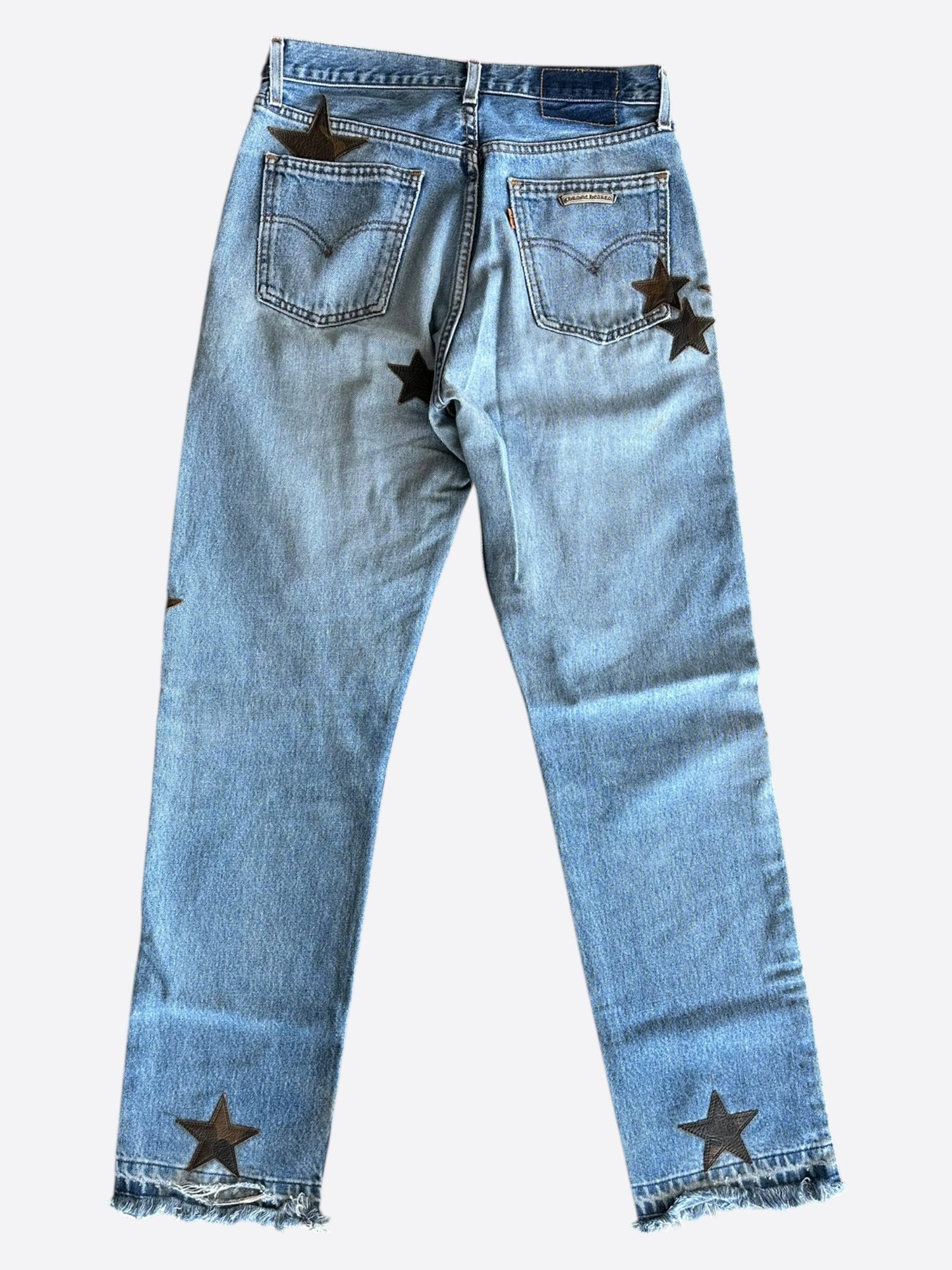 Chrome Hearts Blue & Camo Star Patch Jeans