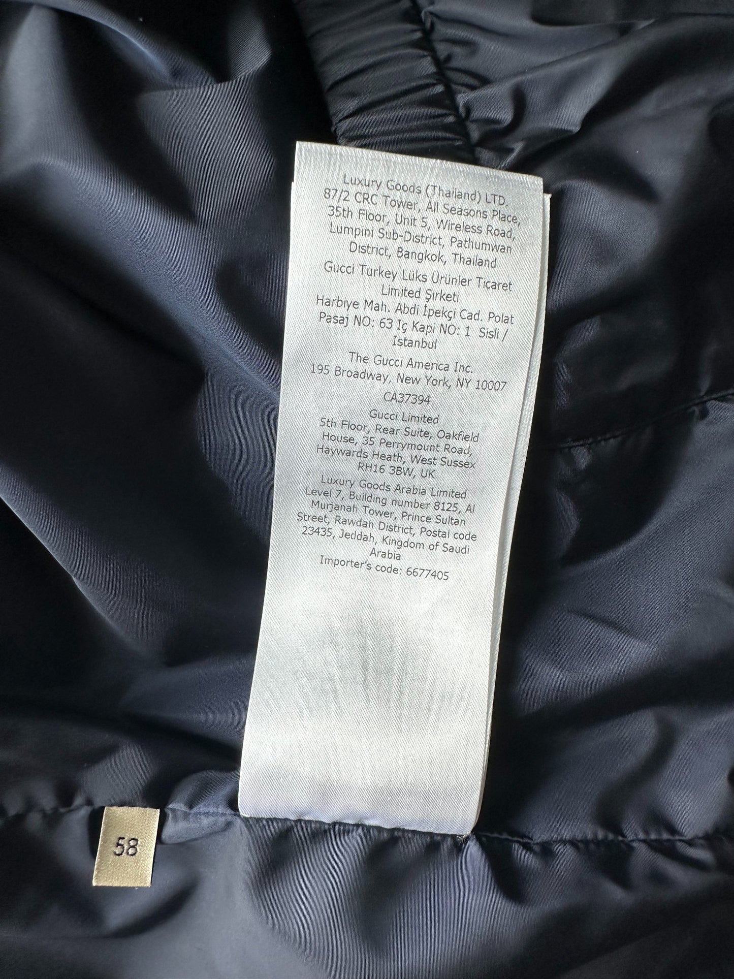 Gucci Blue GG Monogram Canvas Zip Up Jacket