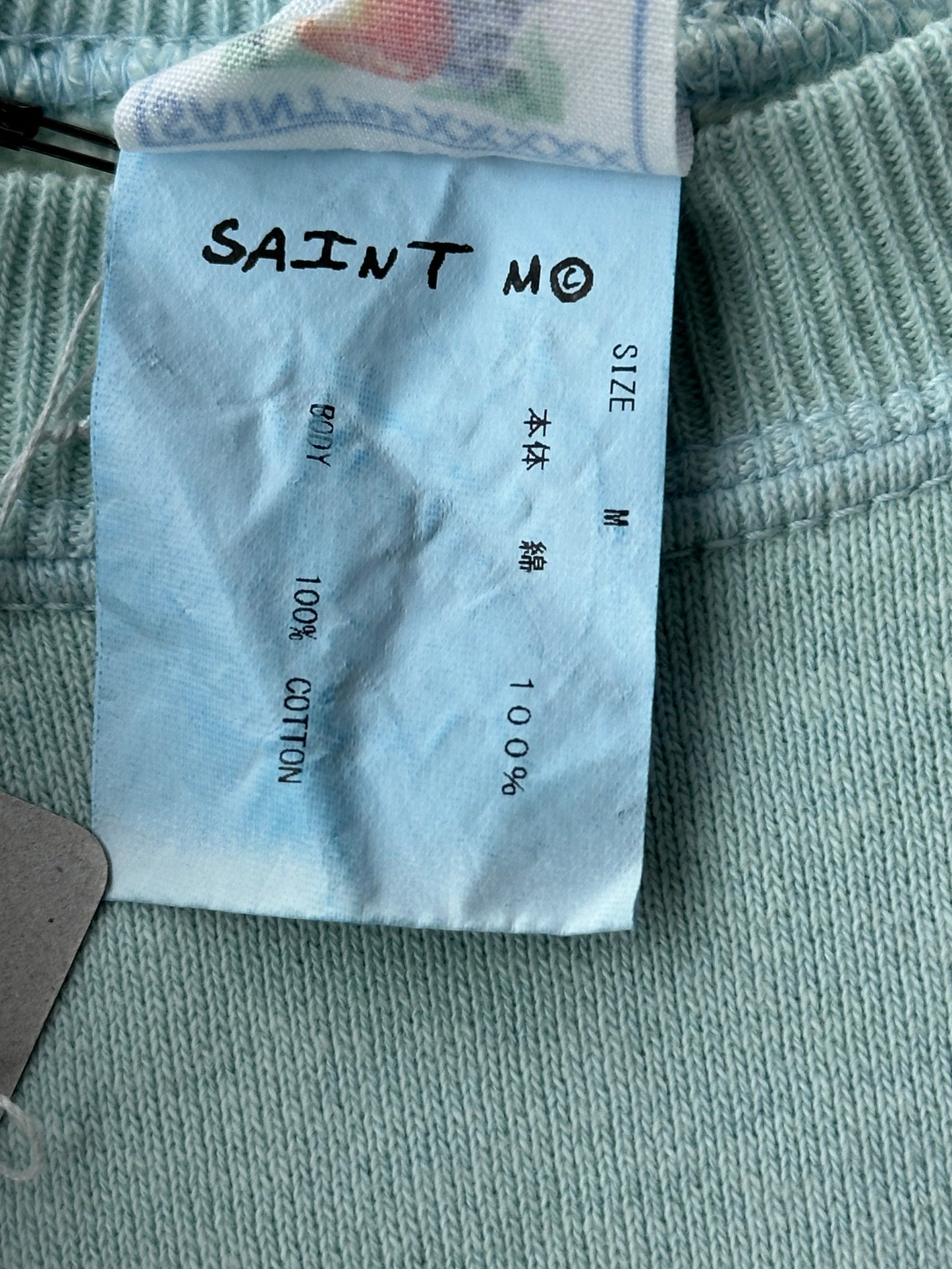 Saint Michael Light Blue Jesus & Lamb Of God Sweater