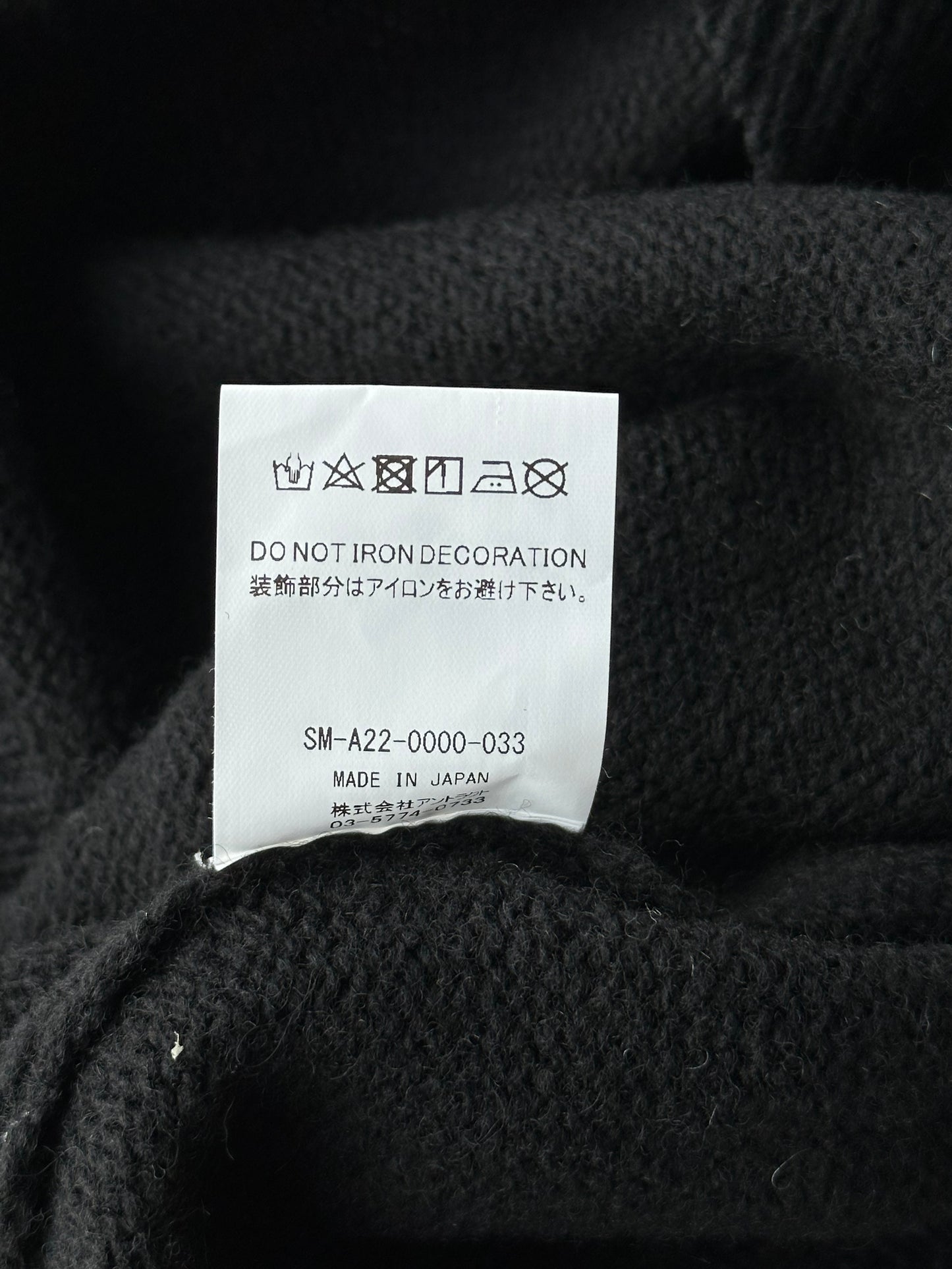 Saint Michael Black & White CLF Embroidered Wool Sweater