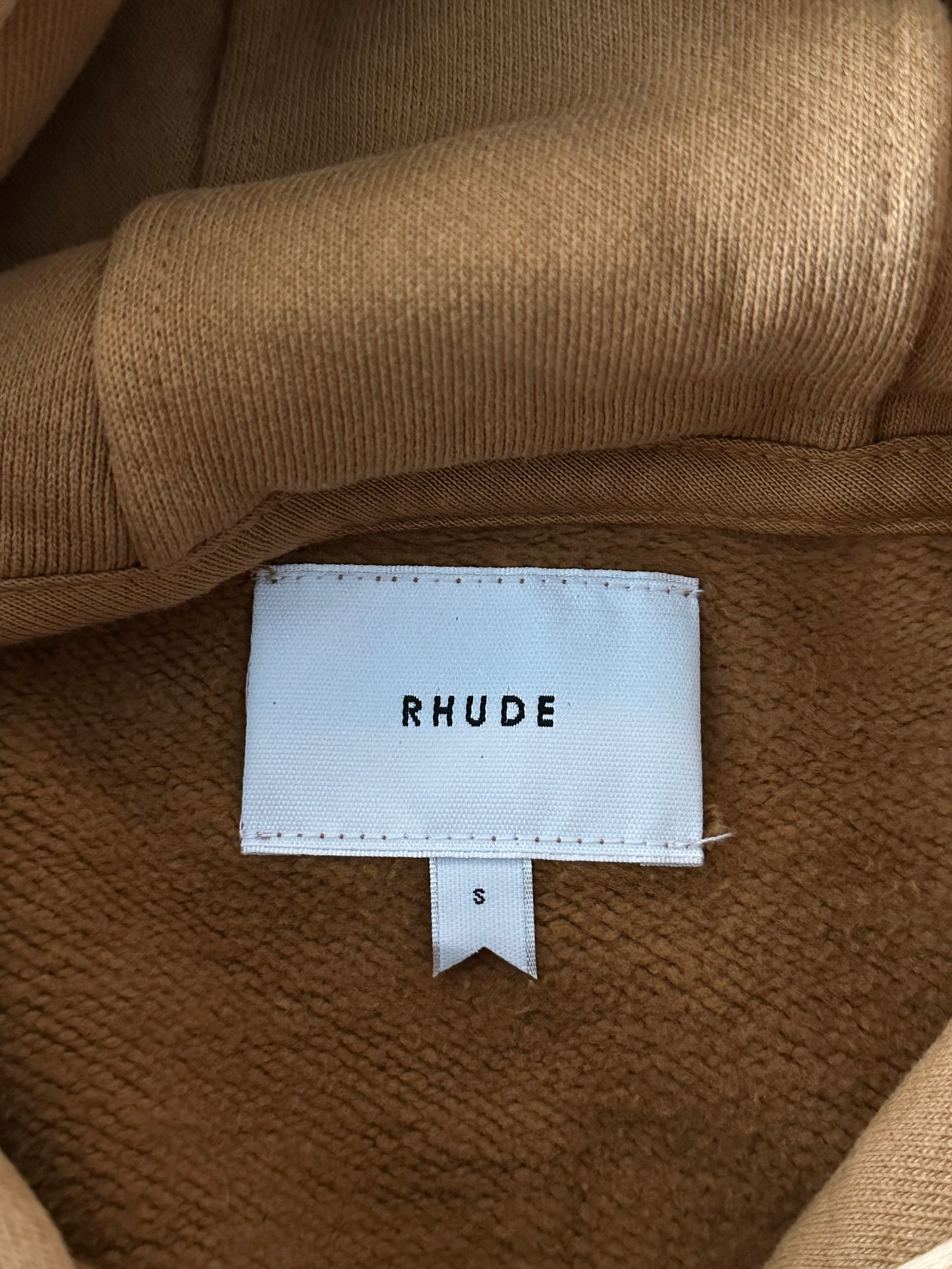 Rhude Brown Desert Valley Cropped Hoodie