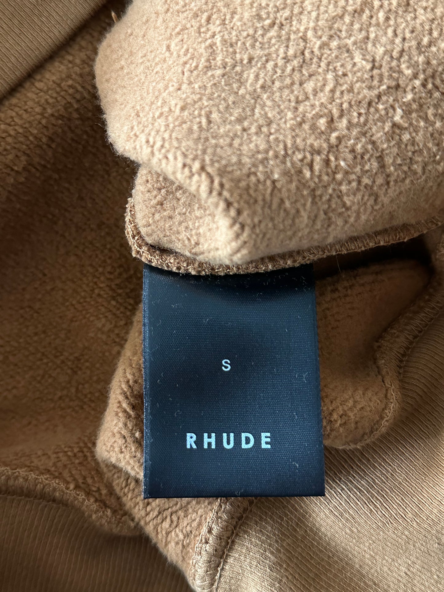 Rhude Brown Desert Valley Cropped Hoodie